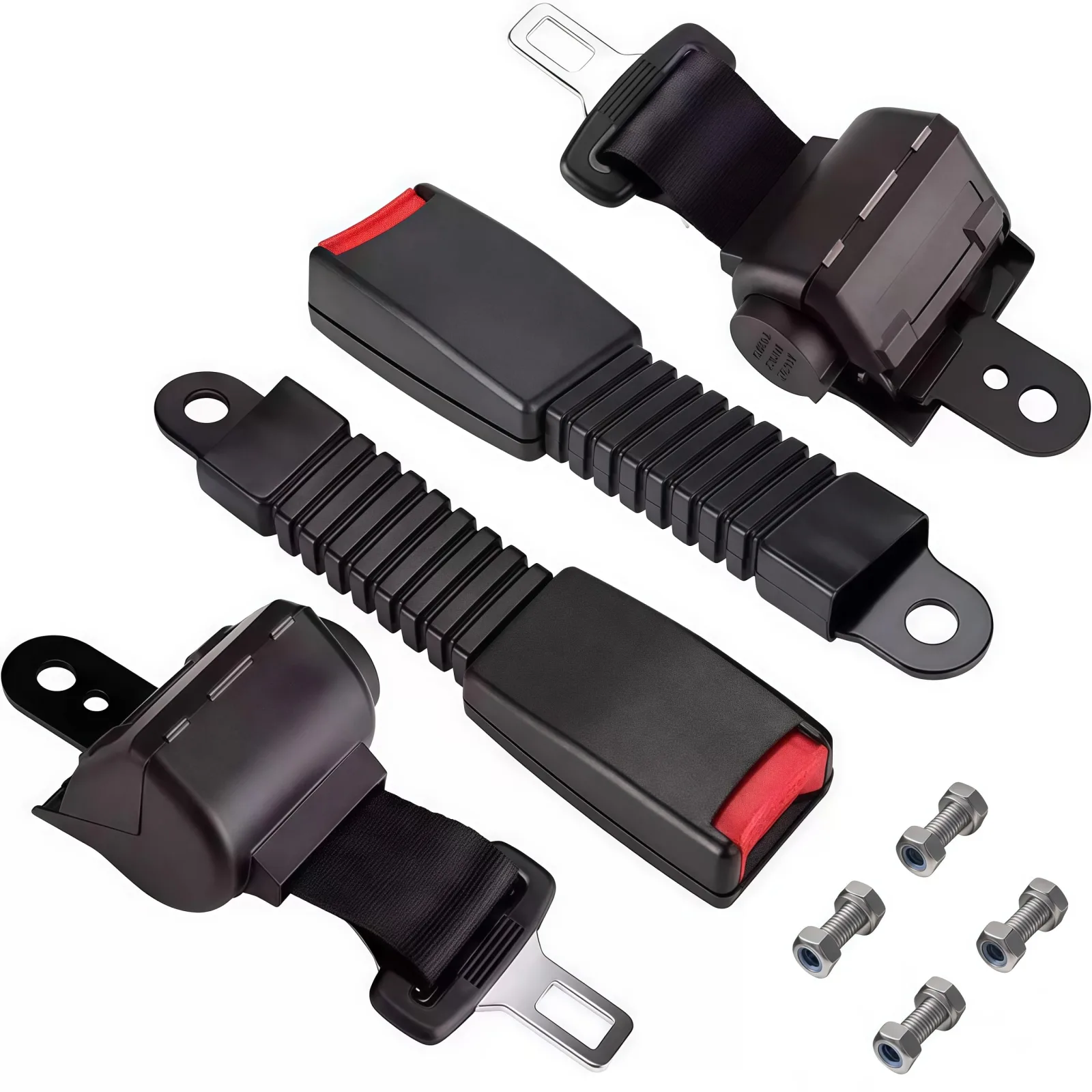 GENOUR 42-Inch Retractable Golf Cart Seat Belts, 2-Pack