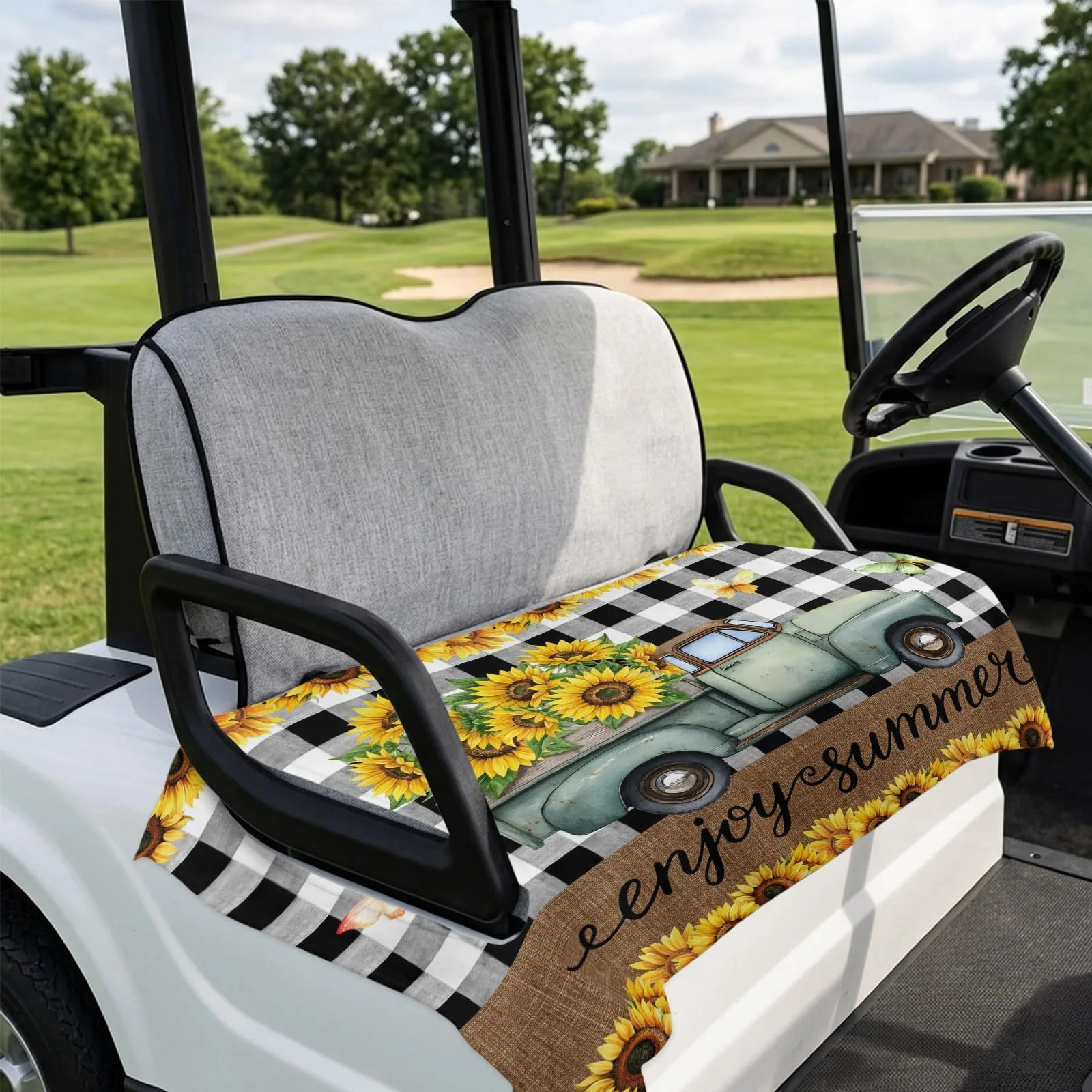 DecorLovee Golf Cart Seat Cover, 51 x 31-Inch Microfiber image 4