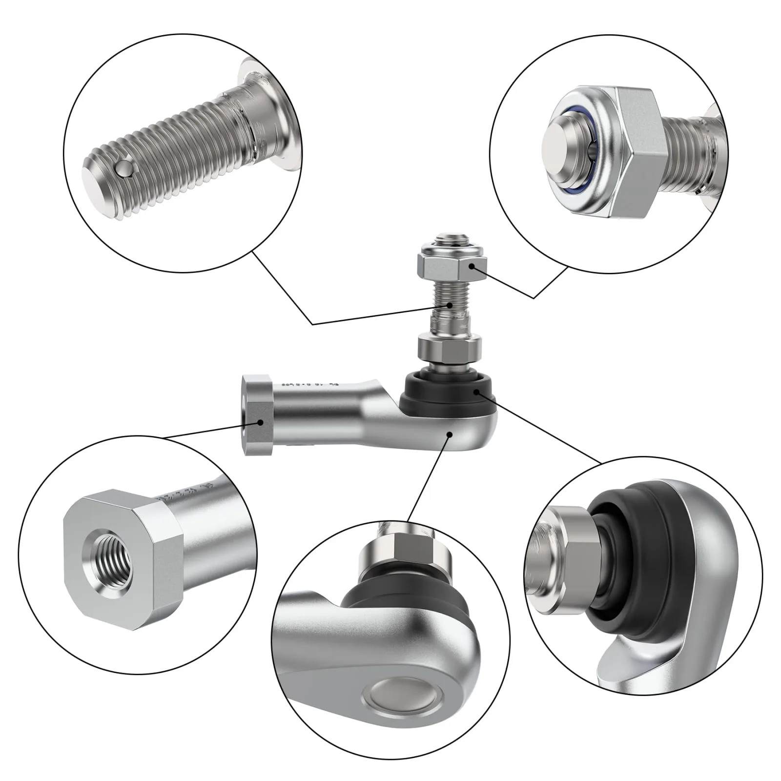 10L0L Tie Rod End Kit for Club Car DS & Carryall 2009+ image 4