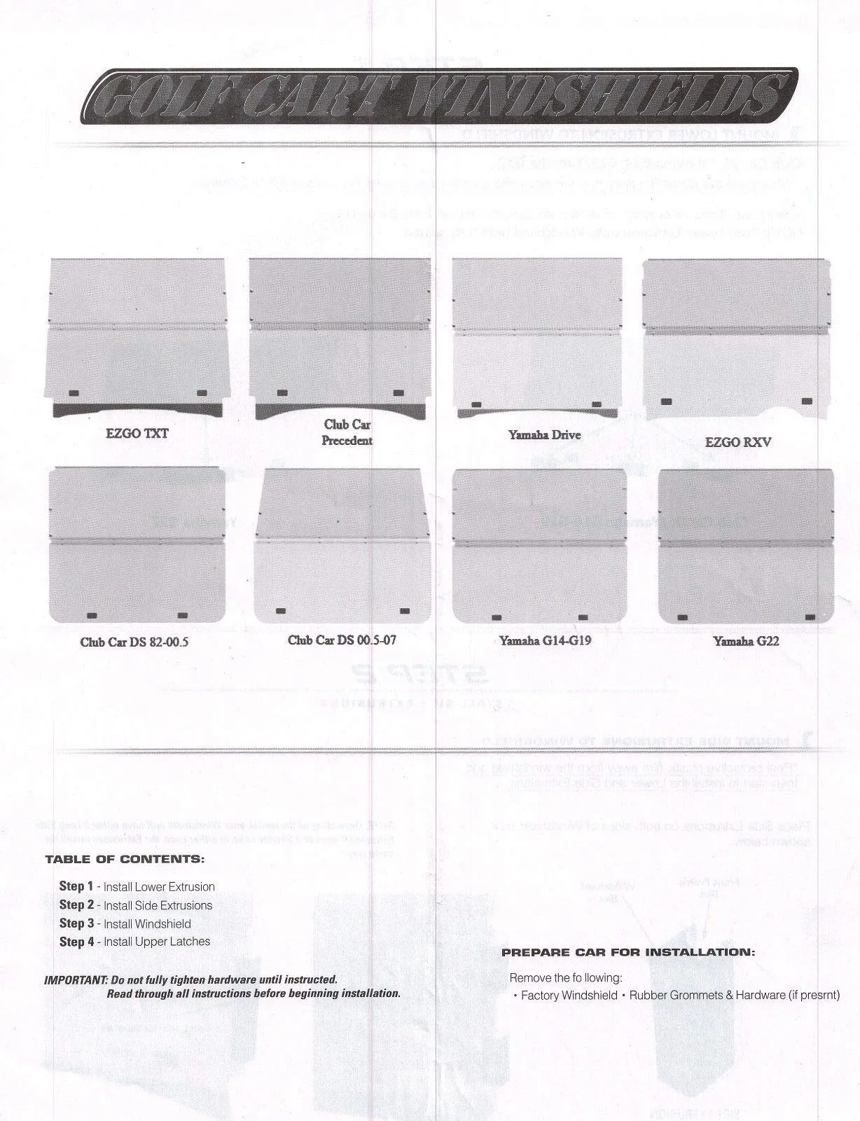 3G Tinted Folding Windshield for E-Z-GO TXT 1994-2013 image 2