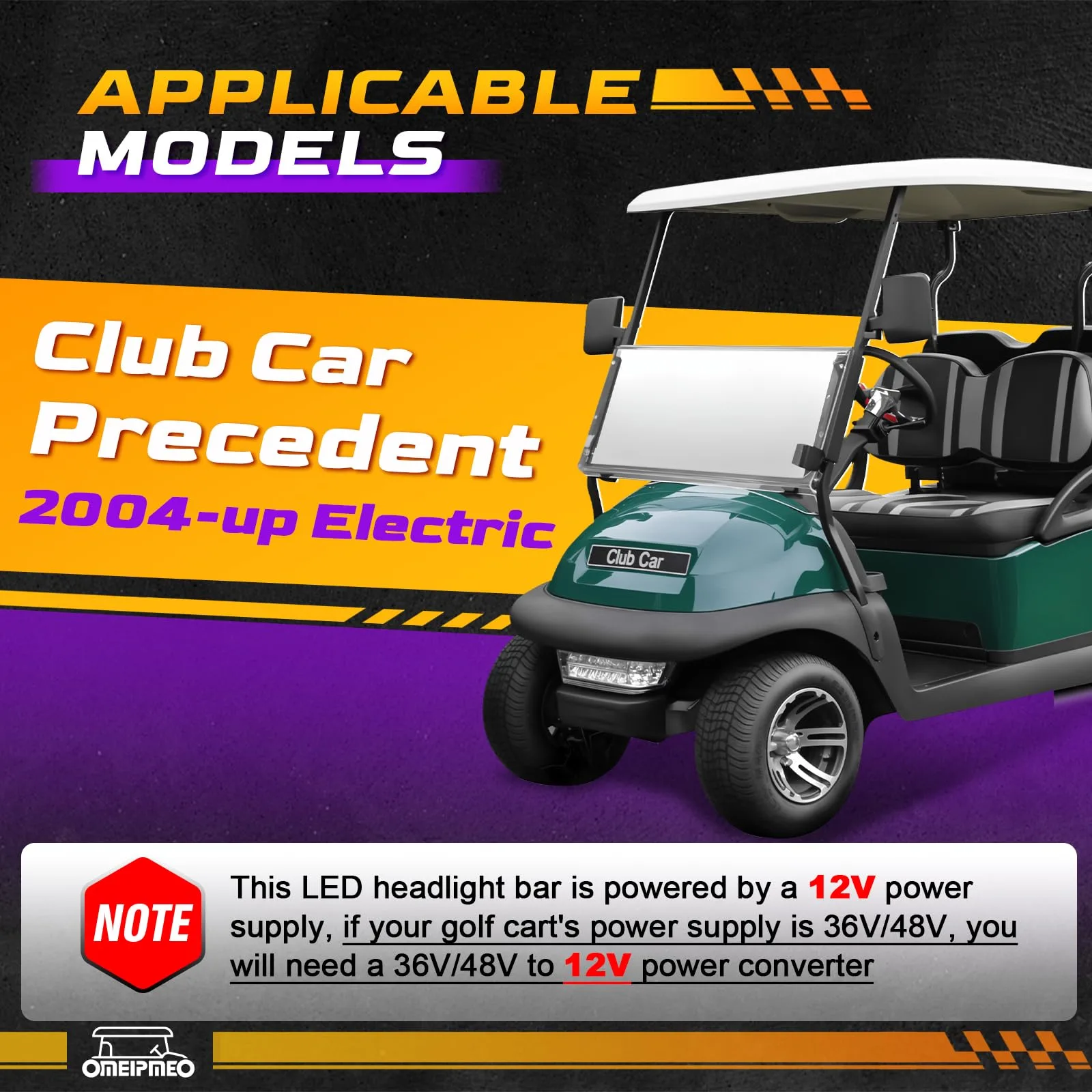 OMEIPMEO LED Headlight with Bumper for Club Car Precedent image 3