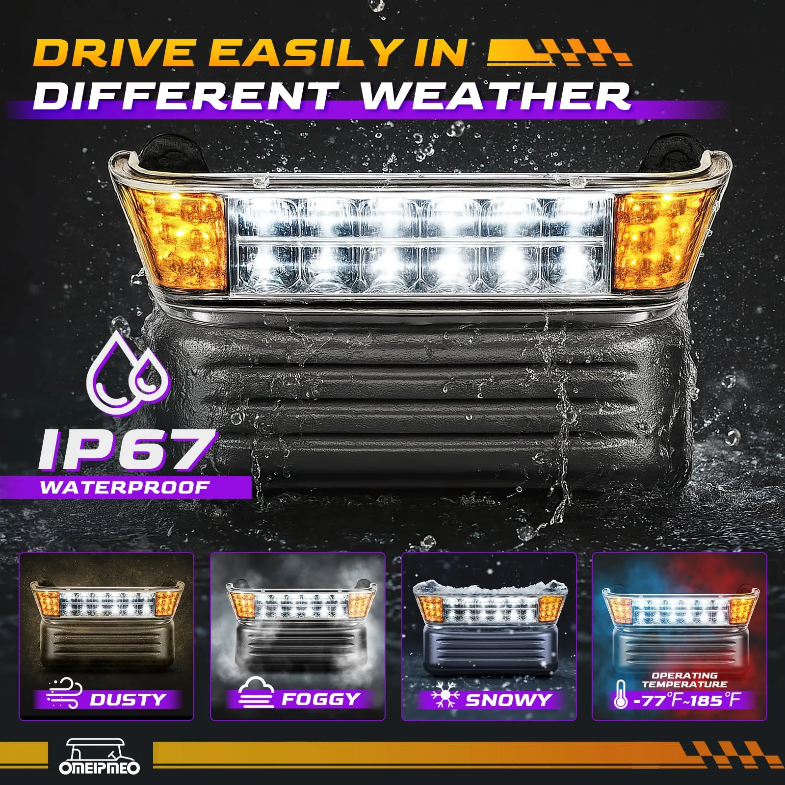 OMEIPMEO LED Headlight with Bumper for Club Car Precedent image 4