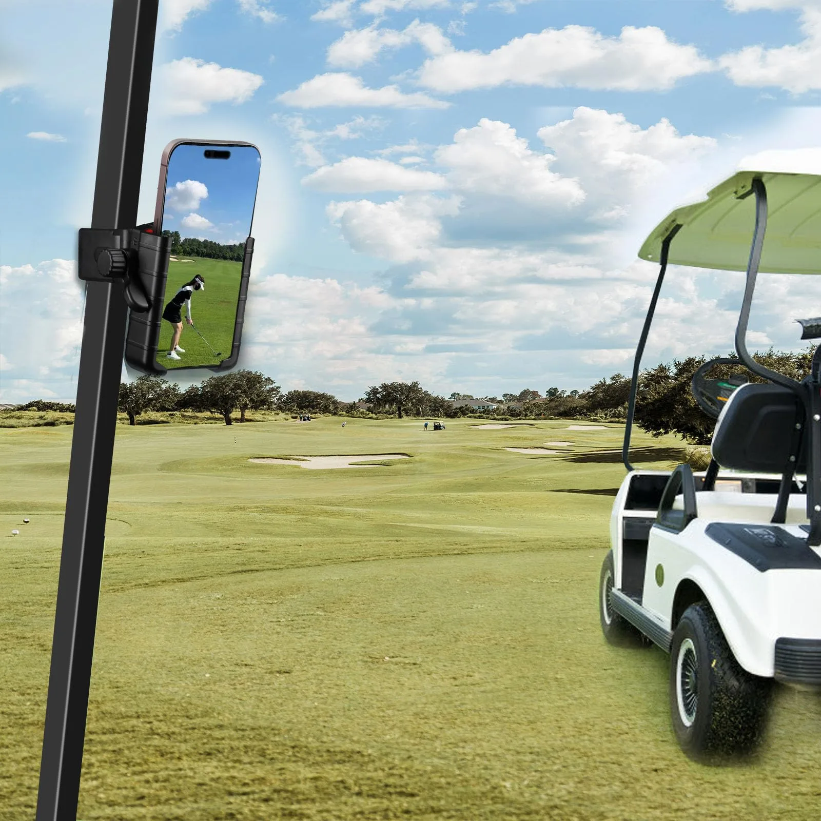Generic Golf Cart Phone Holder with 360-Degree Rotation image 2