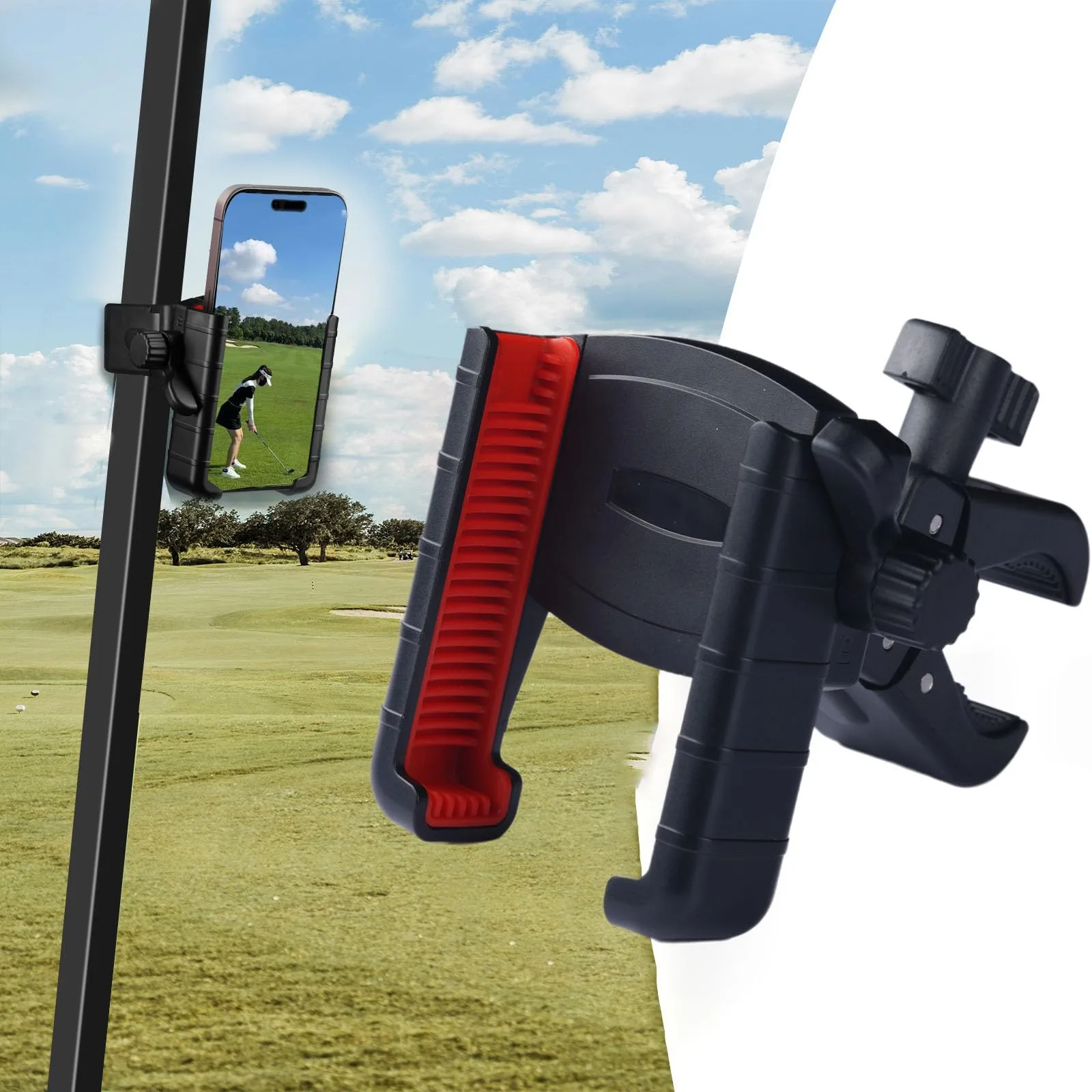 Generic Golf Cart Phone Holder with 360-Degree Rotation