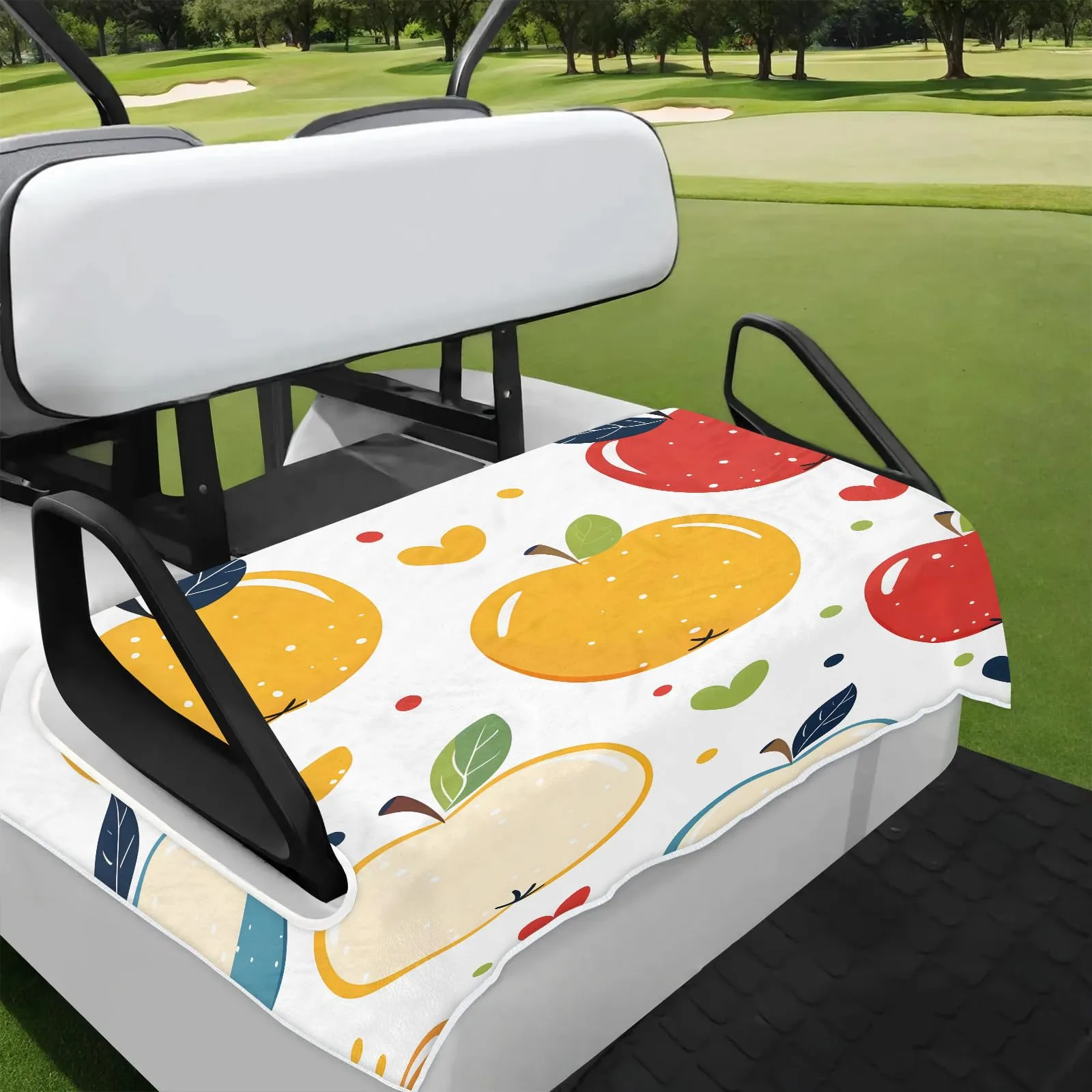 Tiveruda Kawaii Apple Golf Cart Seat Cover, 51 x 31 in