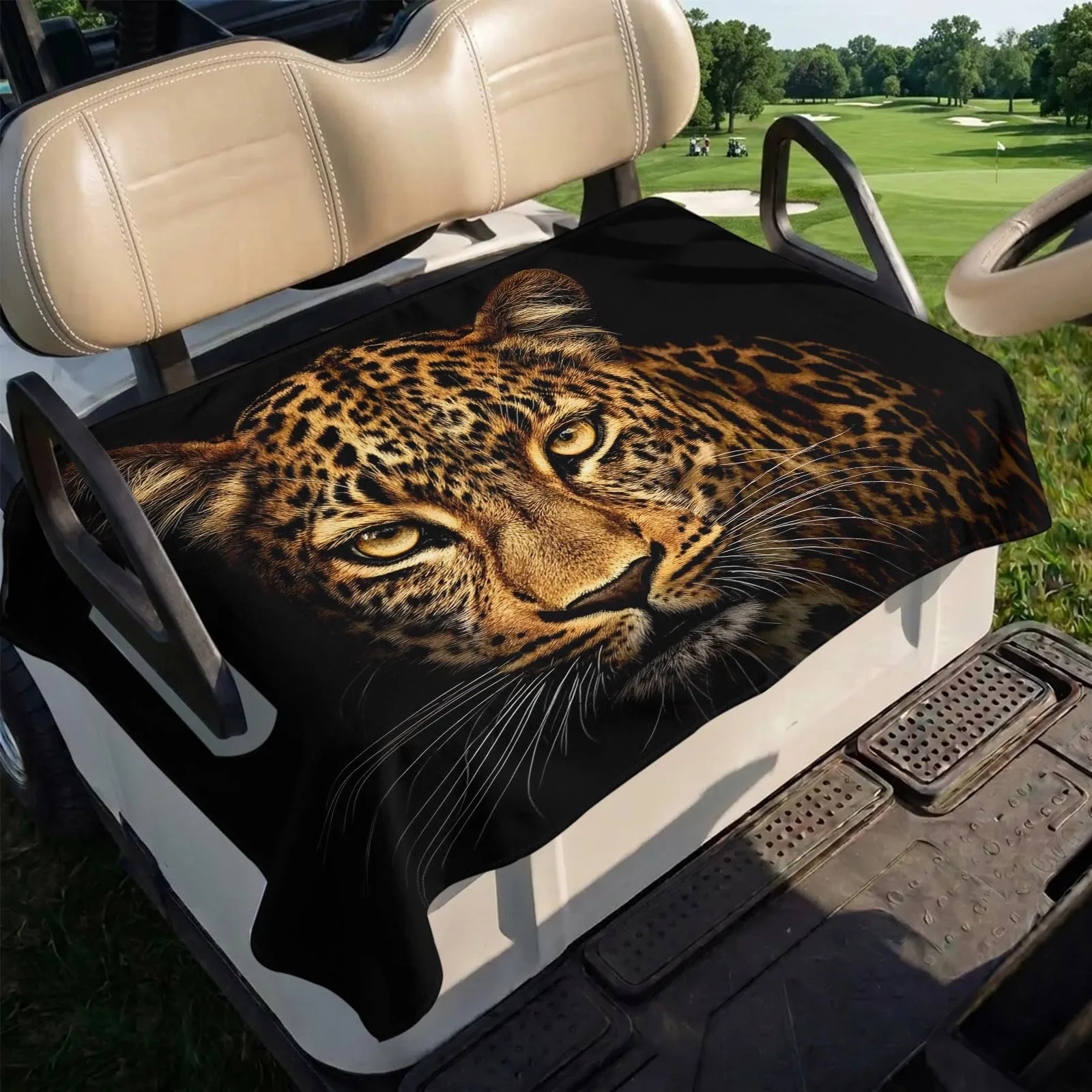 Trosturdspn Leopard Golf Cart Seat Cover, 51 x 31 in image 4