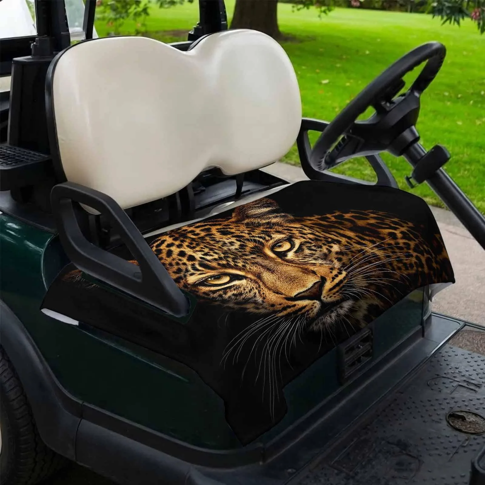 Trosturdspn Leopard Golf Cart Seat Cover, 51 x 31 in