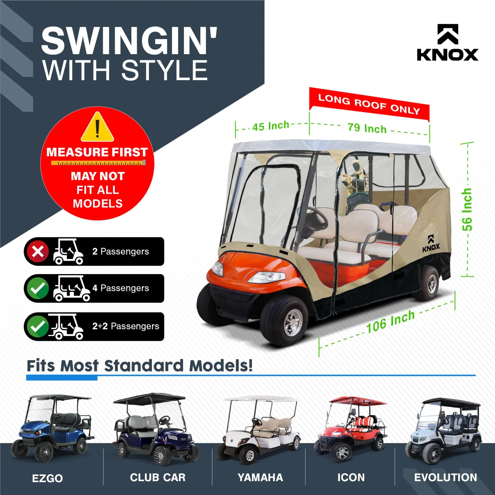 North East Harbor GCC-T44 4-Passenger Golf Cart Enclosure image 2