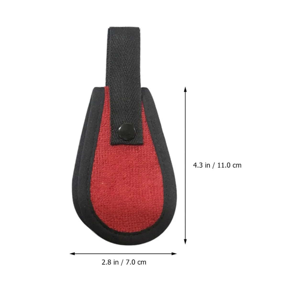 IMUSINICE Portable Golf Ball Cleaning Towel with Lanyard - Red image 2