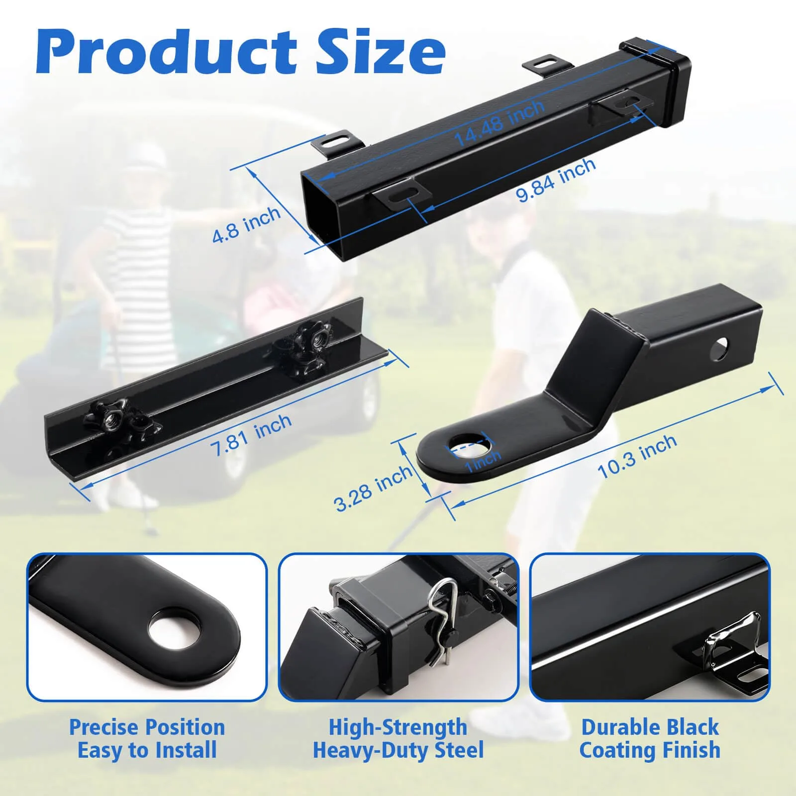 NOKINS Golf Cart Rear Seat Trailer Hitch NKS20006N image 4
