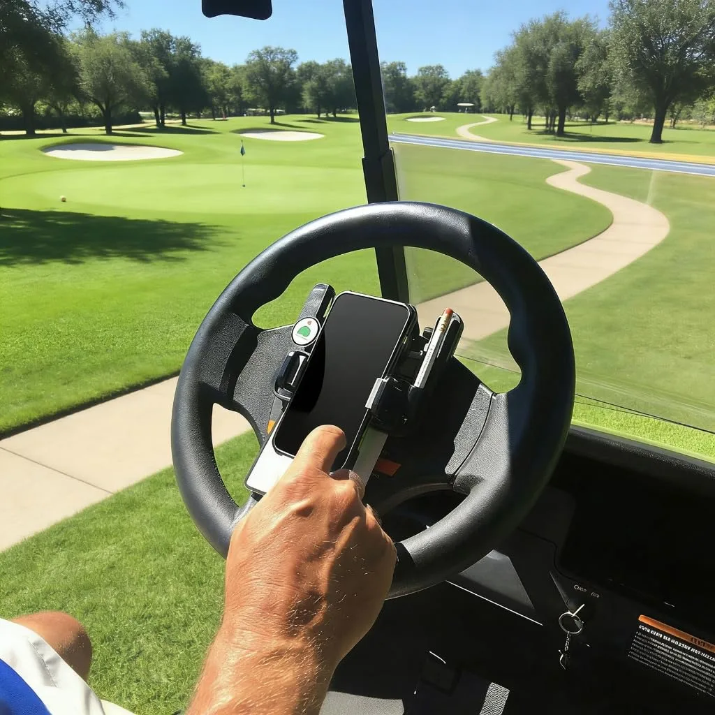 APGLSXY Steering Wheel Phone Mount for Golf Carts — 7HH707783_DLQ2 image 2