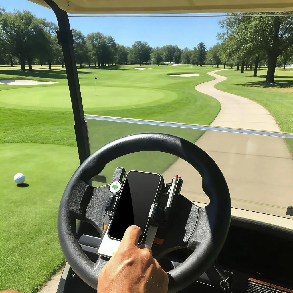 APGLSXY Steering Wheel Phone Mount for Golf Carts — 7HH707783_DLQ2 image 3