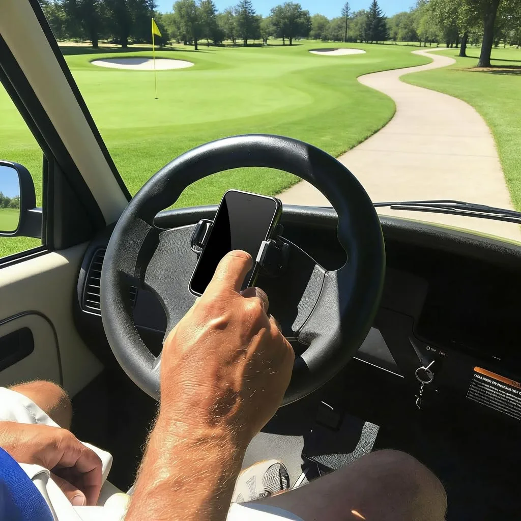 APGLSXY Steering Wheel Phone Mount for Golf Carts — 7HH707783_DLQ2 image 4