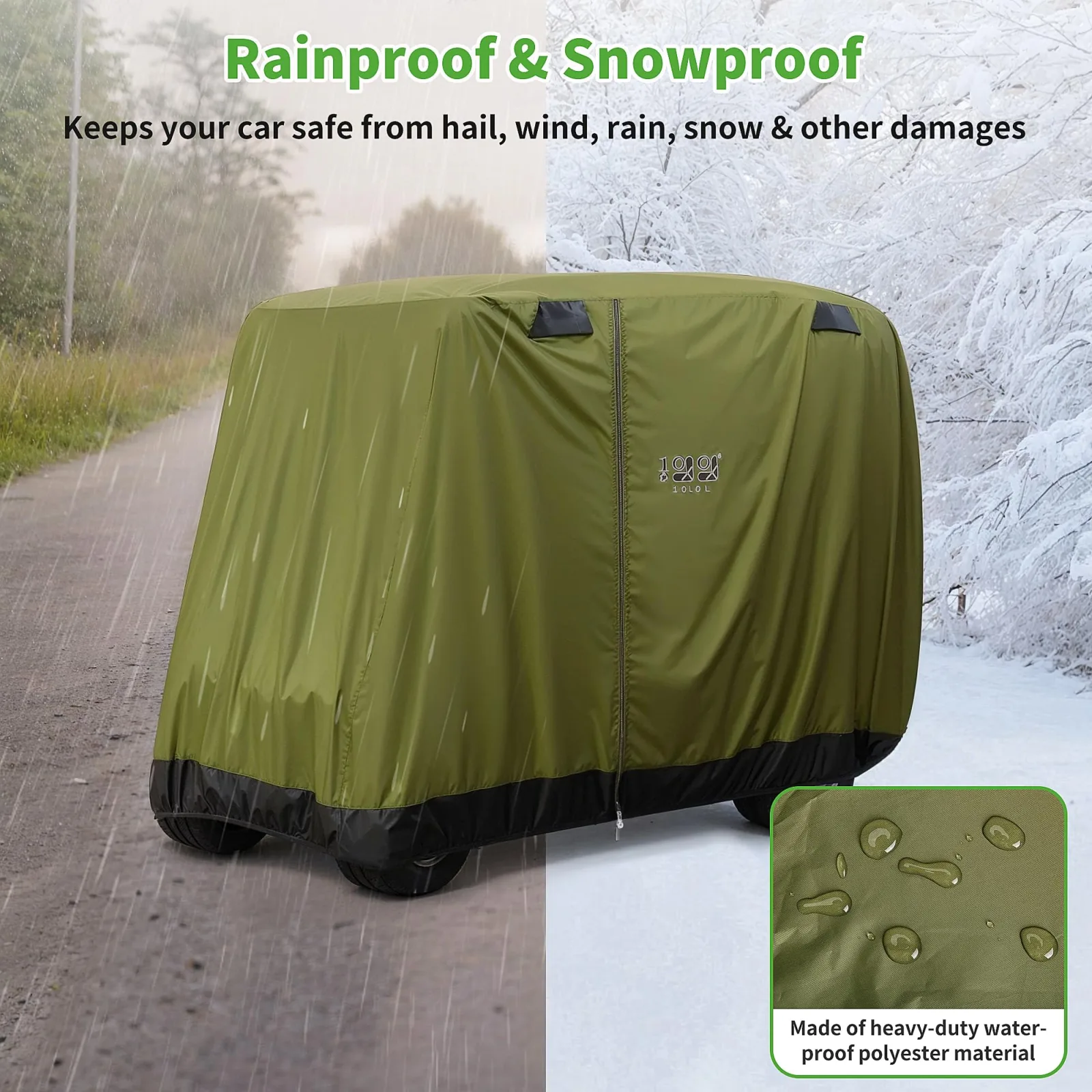10L0L Universal Golf Cart Cover for EZGO, Club Car & Yamaha image 4