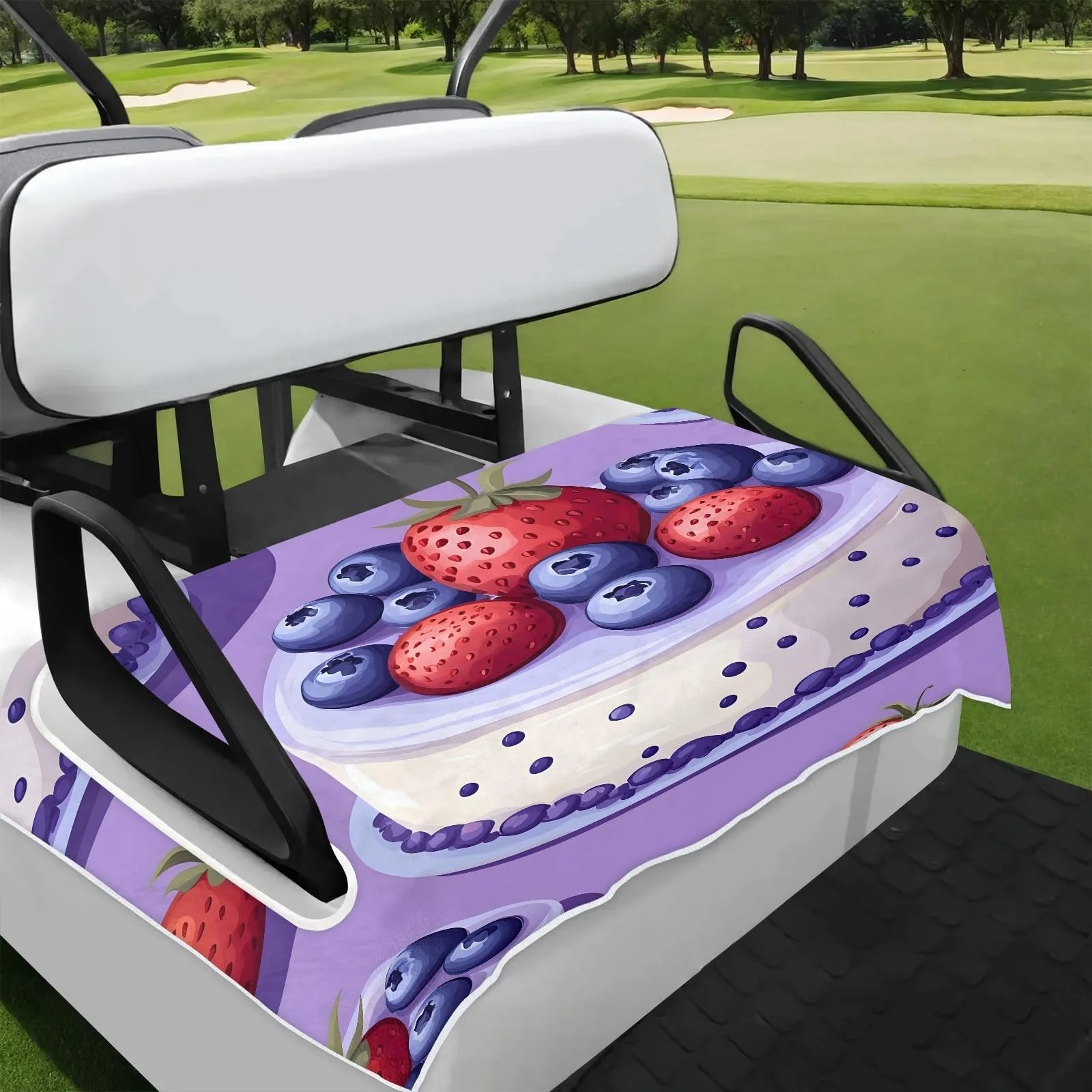 Tiveruda Purple Golf Cart Seat Cover, 51 x 31 in