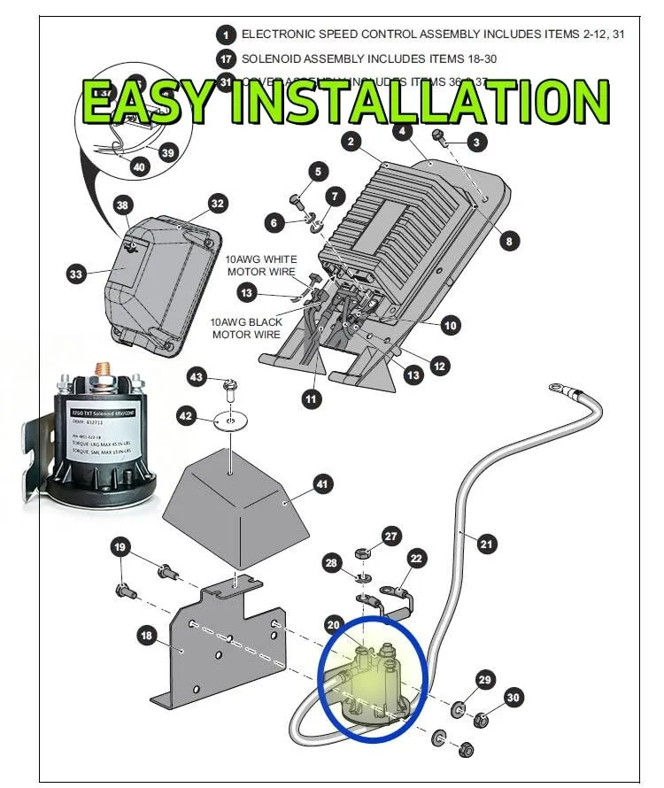 Dr.Acces 48V Solenoid for E-Z-GO TXT and MPT Carts image 4