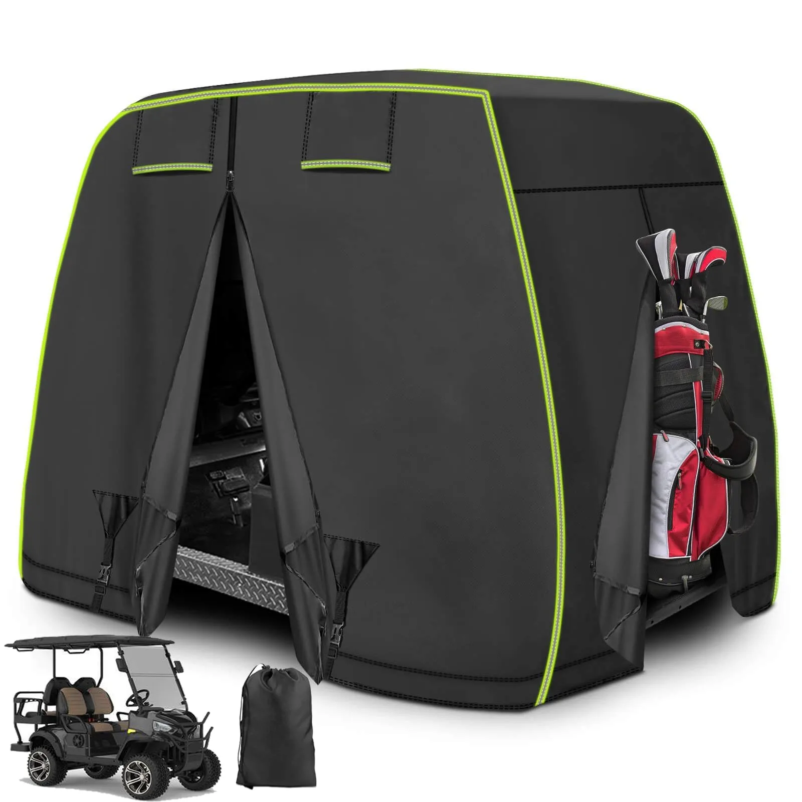 LEAPGOMAX Waterproof Golf Cart Cover for 2-4 Passengers