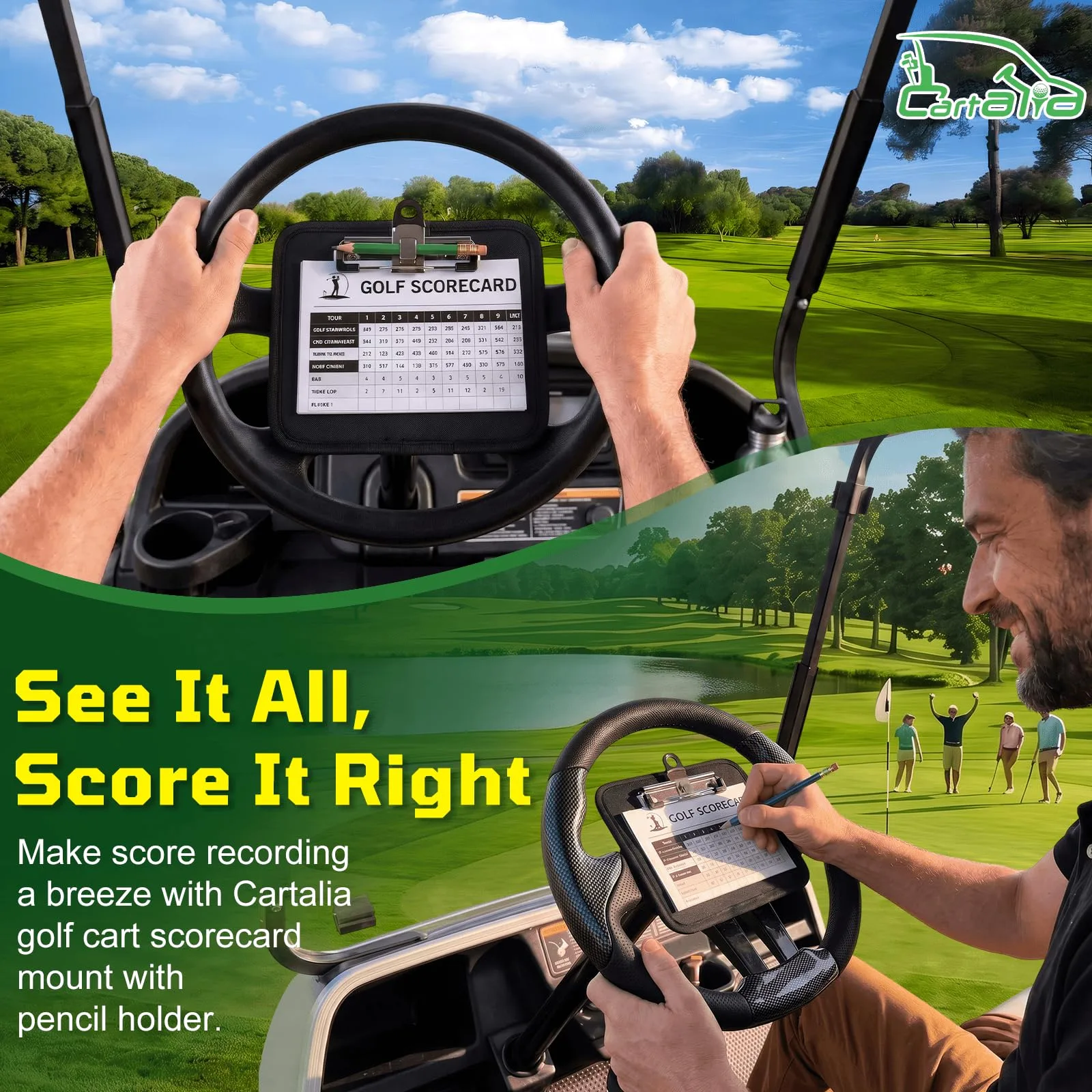 Cartalia Golf Cart Steering Wheel Scorecard Mount image 2