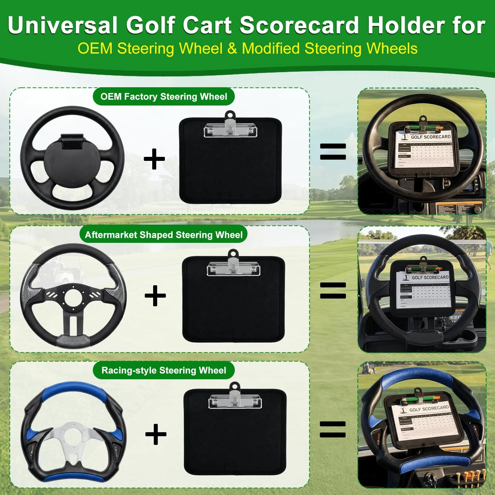 Cartalia Golf Cart Steering Wheel Scorecard Mount image 3