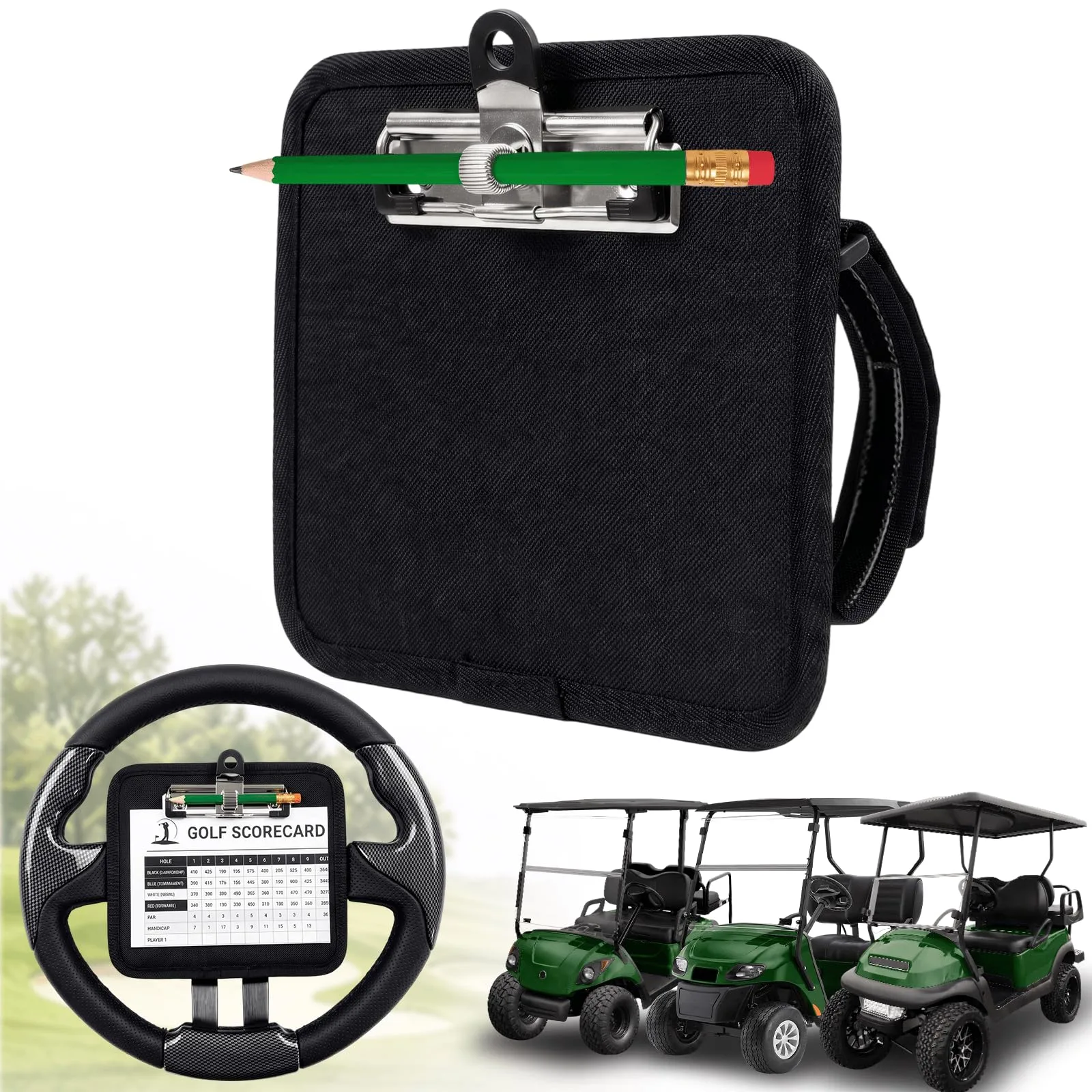 Cartalia Golf Cart Steering Wheel Scorecard Mount