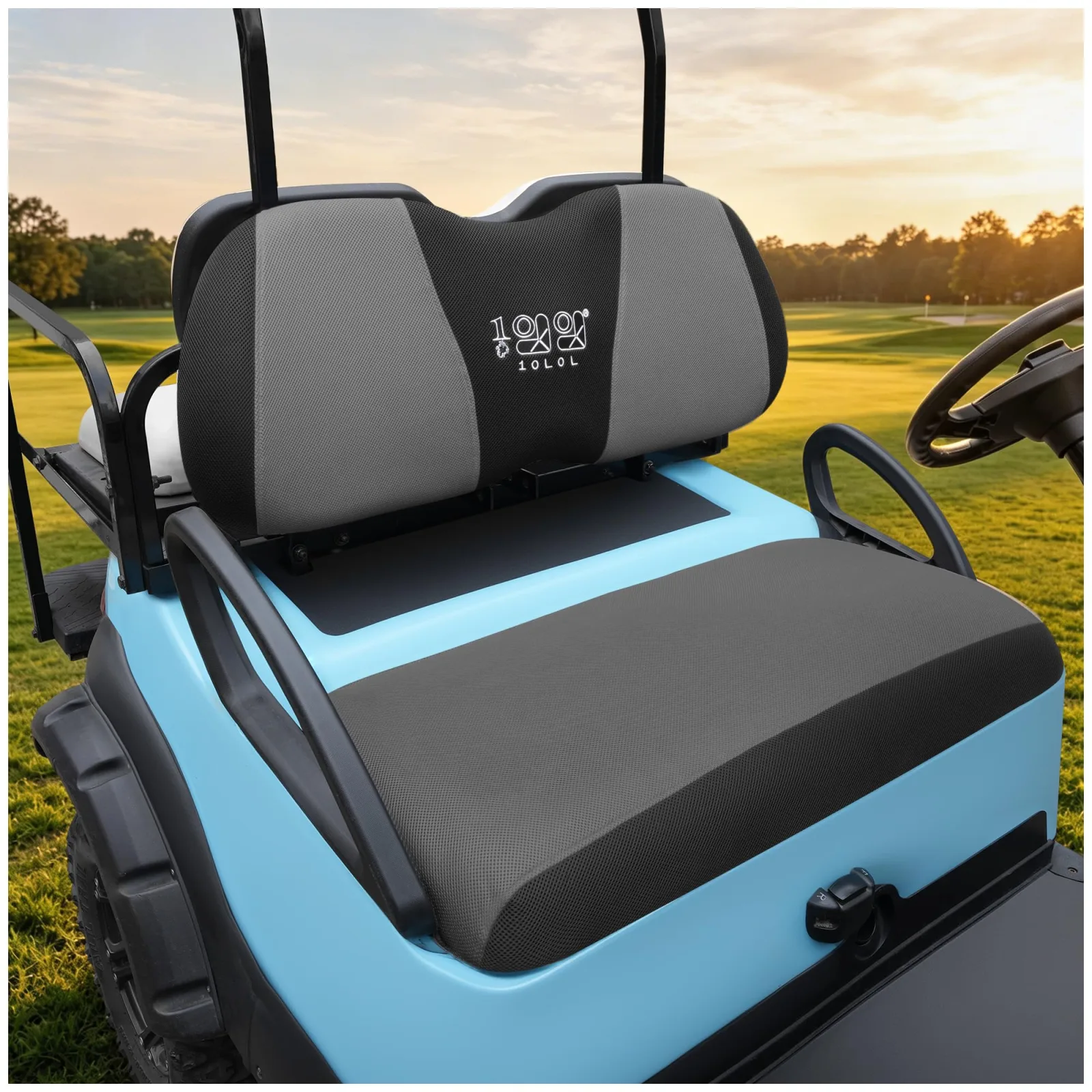 10L0L Breathable Mesh Golf Cart Seat Covers for Yamaha, Club Car, E-Z-GO (Front)