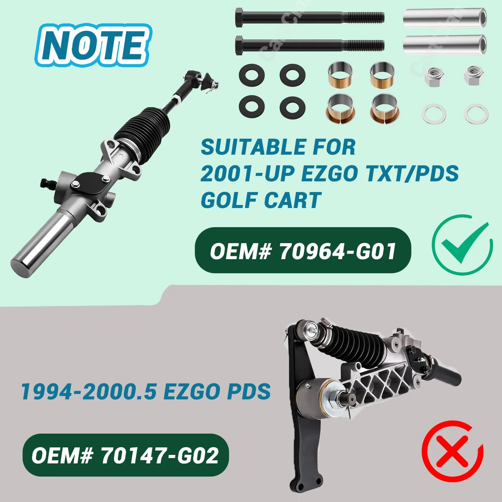 CartClan CT-0053 E-Z-GO TXT/PDS Spindle King Pin Kit image 3