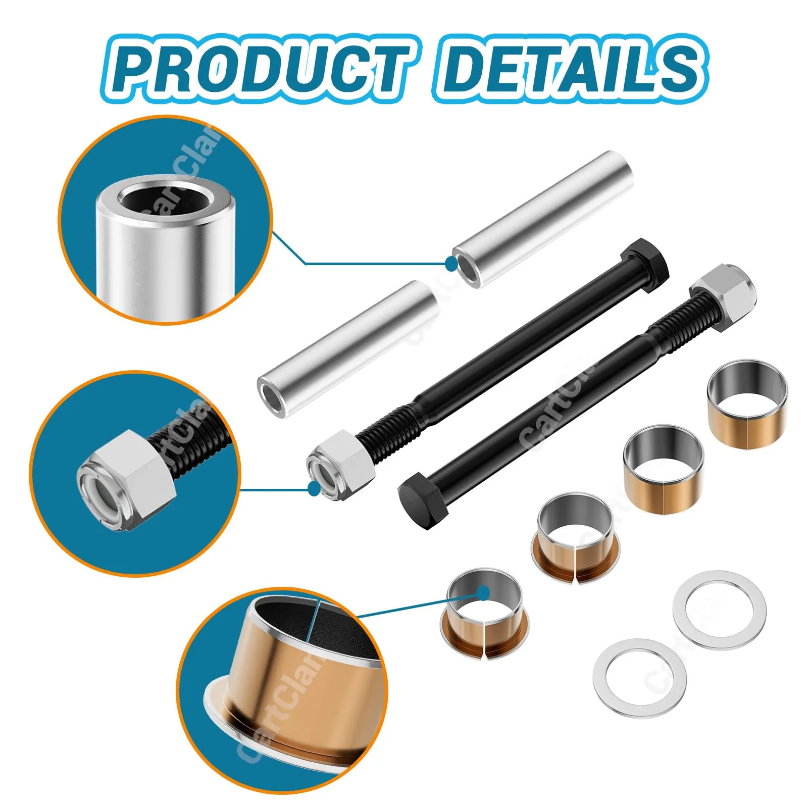 CartClan CT-0053 E-Z-GO TXT/PDS Spindle King Pin Kit image 4