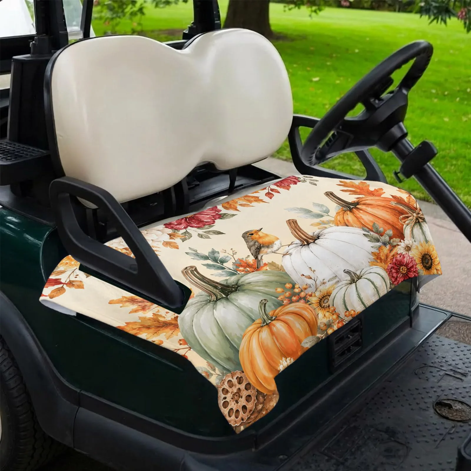 Trosturdspn Fall Pumpkins Golf Cart Seat Cover 51 x 31 in image 4