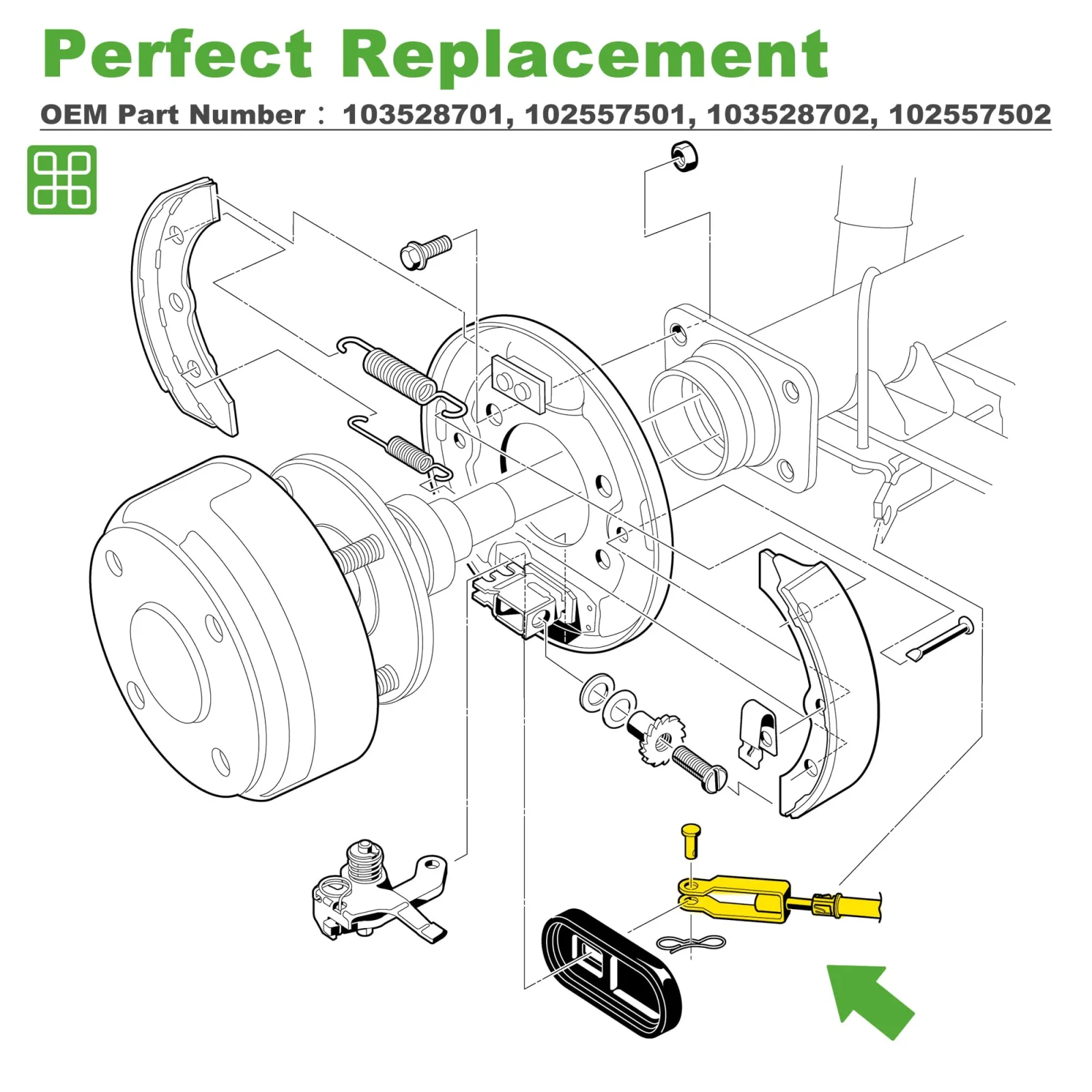 10L0L Brake Cables for Club Car Precedent and Tempo image 3