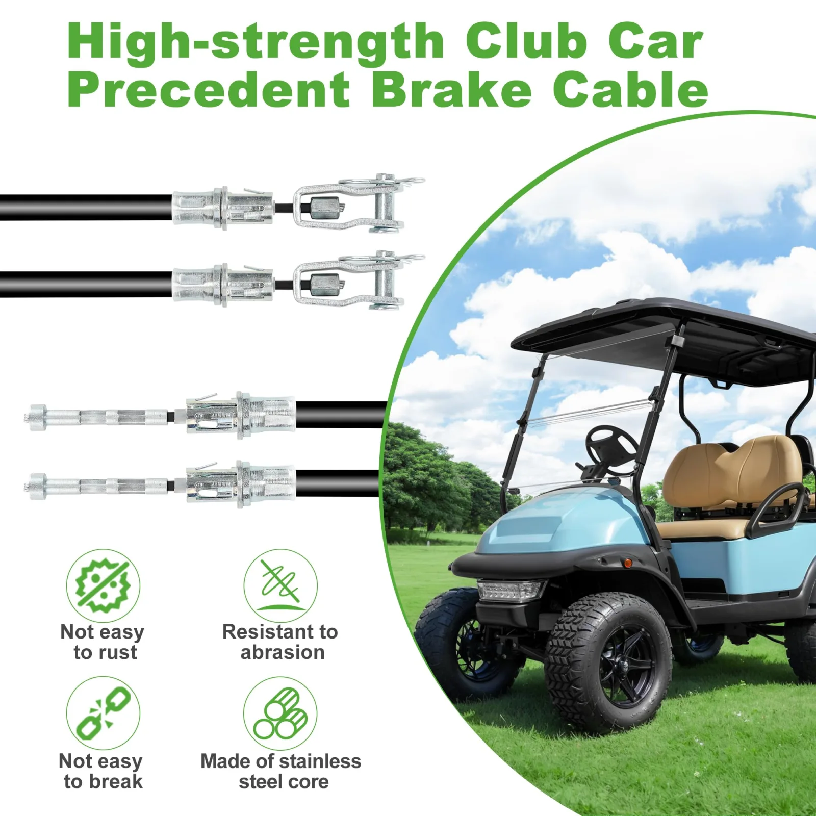 10L0L Brake Cables for Club Car Precedent and Tempo image 4