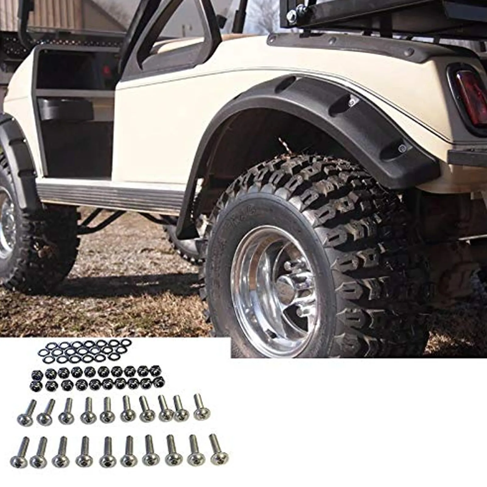 Huskey Stainless Steel Golf Cart Fender Flare Hardware Kit image 2