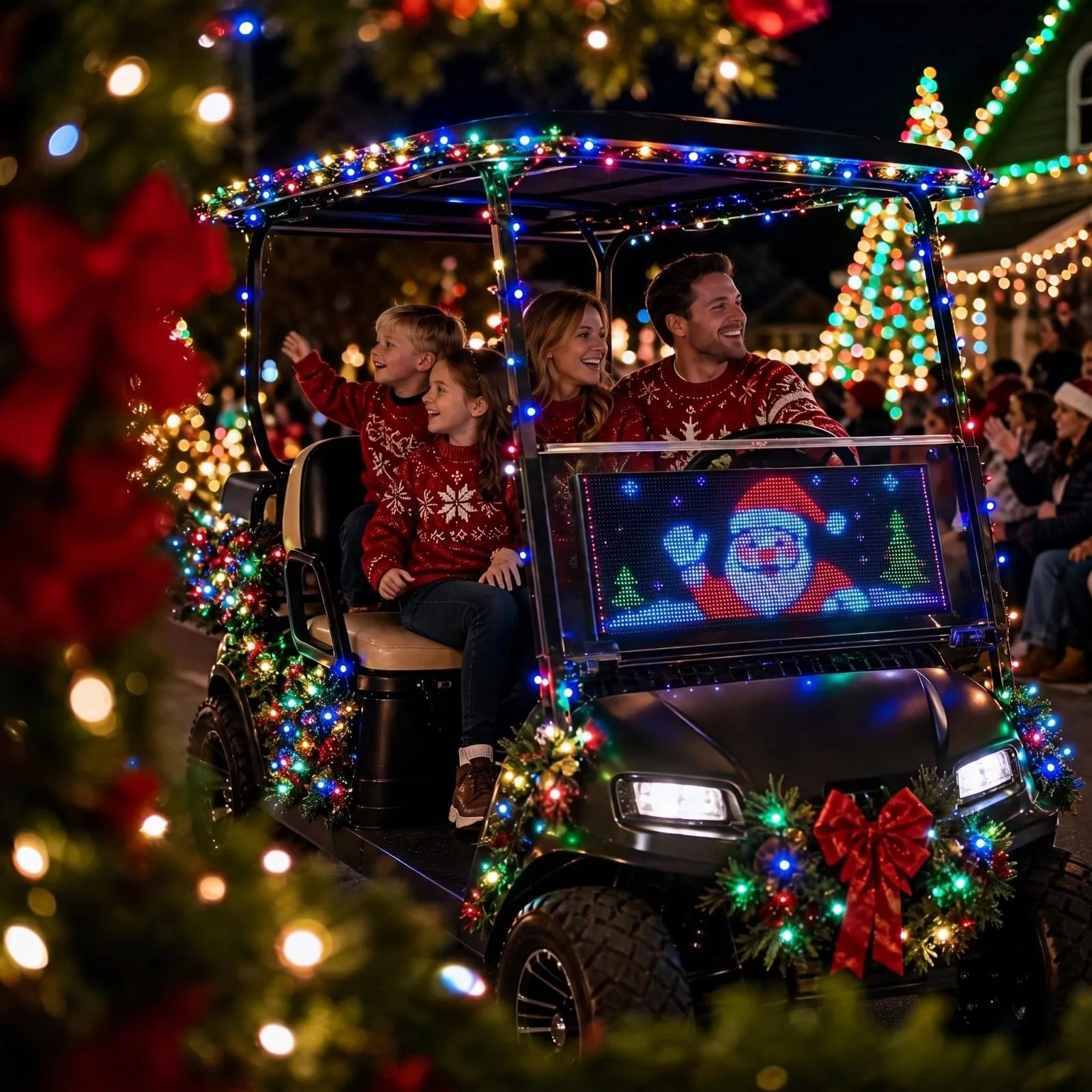 GENOUR AI Voice-Controlled Golf Cart LED Screen image 3