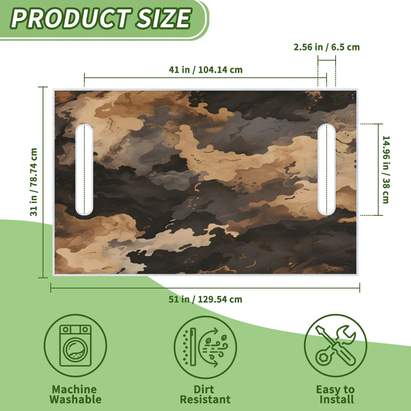 Tiveruda Camouflage Brown Golf Cart Seat Cover image 2