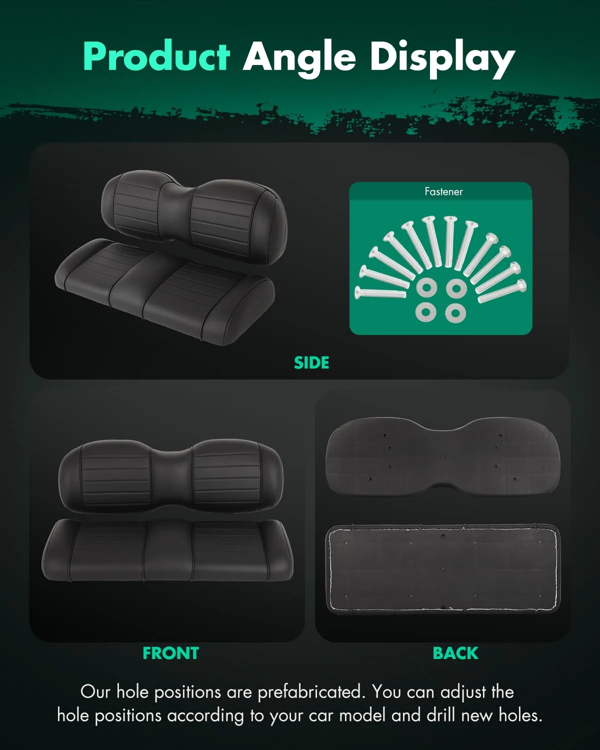SCITOO Front Seat Cushion Set for E-Z-GO TXT image 3