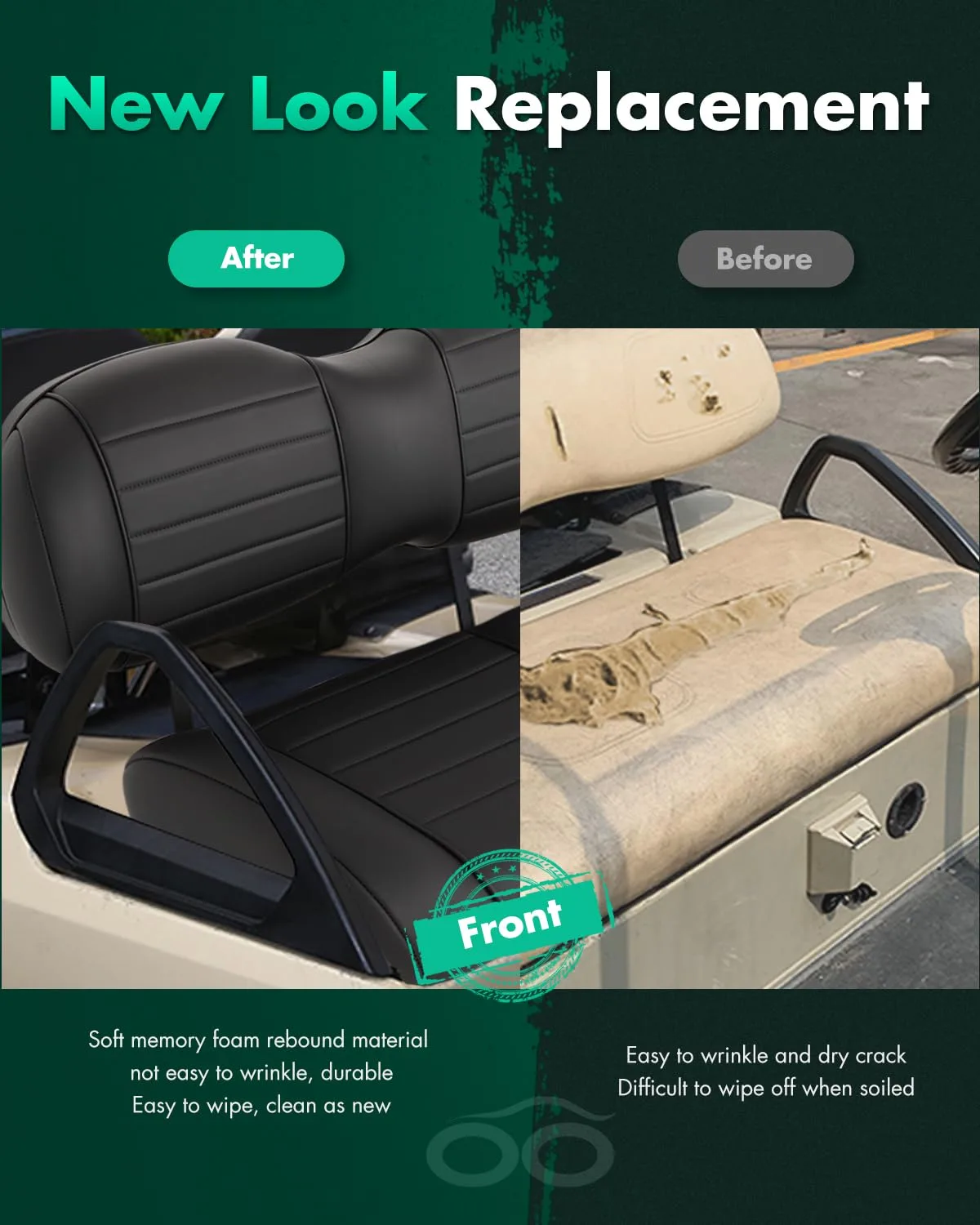 SCITOO Front Seat Cushion Set for E-Z-GO TXT image 4