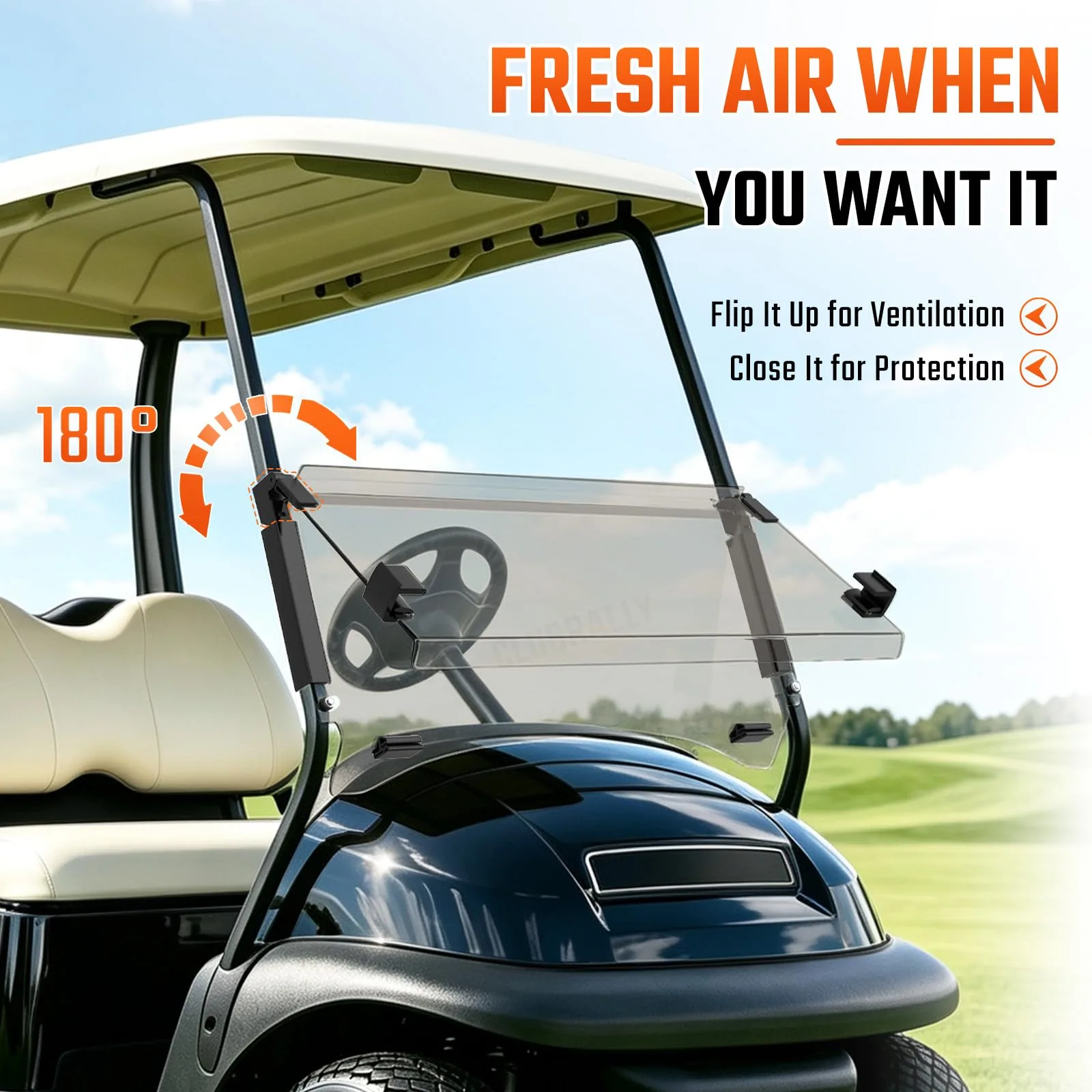 CLUBRALLY Windshield for Club Car Precedent, Tempo & Onward image 3
