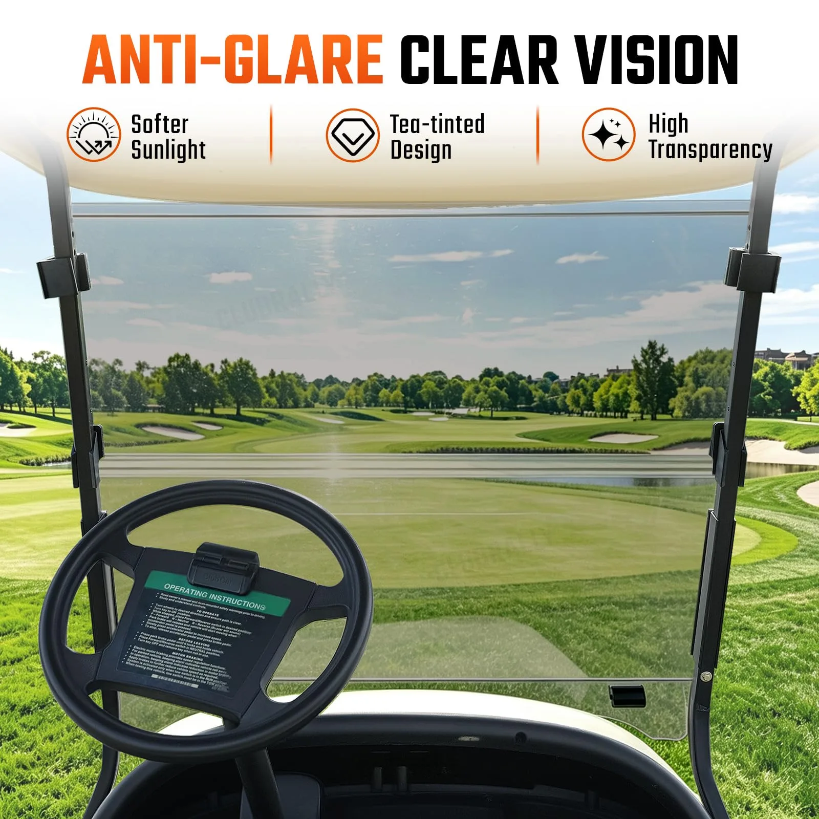CLUBRALLY Windshield for Club Car Precedent, Tempo & Onward image 4