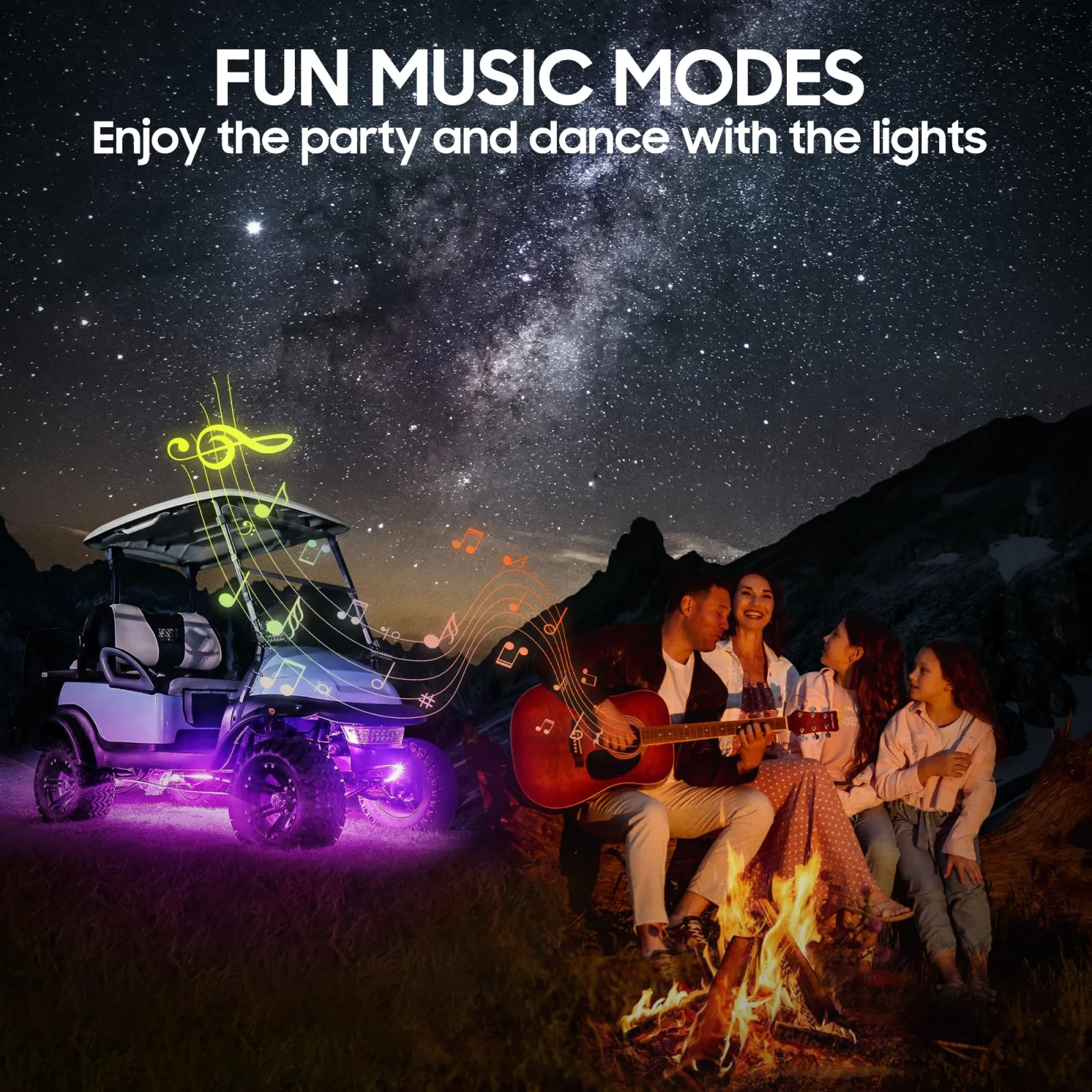 10L0L Golf Cart Underglow Light Kit and Driving Enclosure image 4
