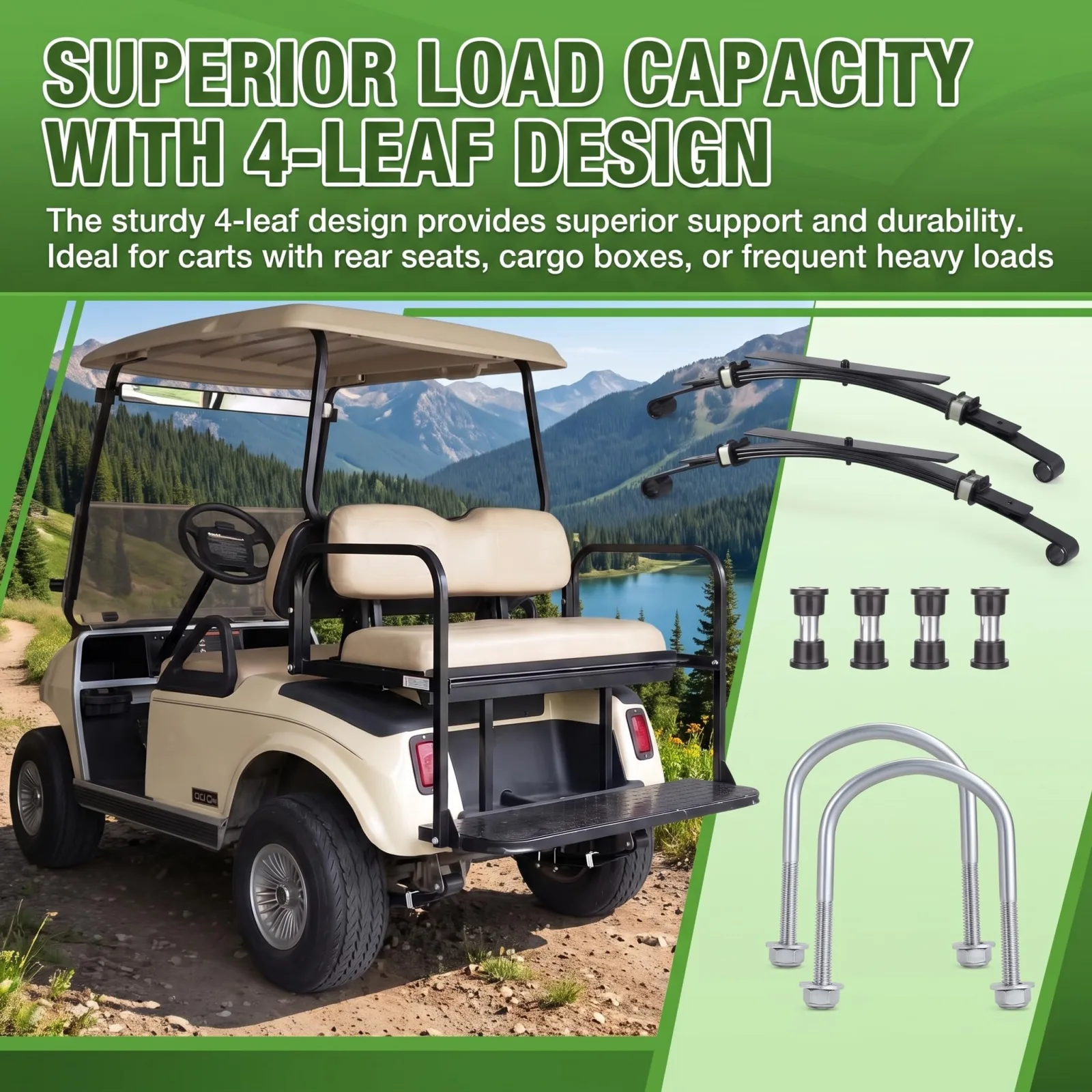10L0L 4-Leaf Rear Leaf Spring Kit for Club Car DS image 4