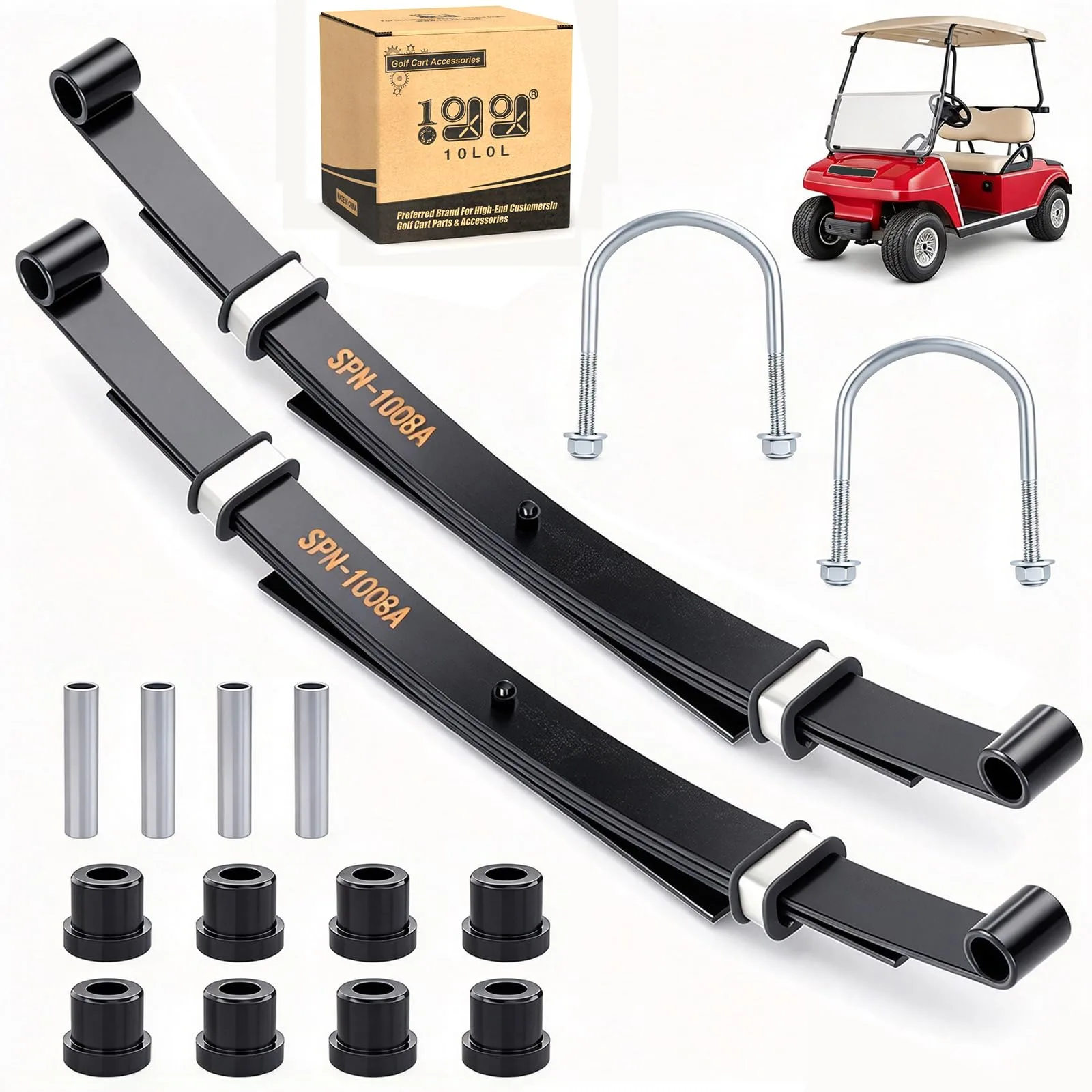 10L0L 4-Leaf Rear Leaf Spring Kit for Club Car DS