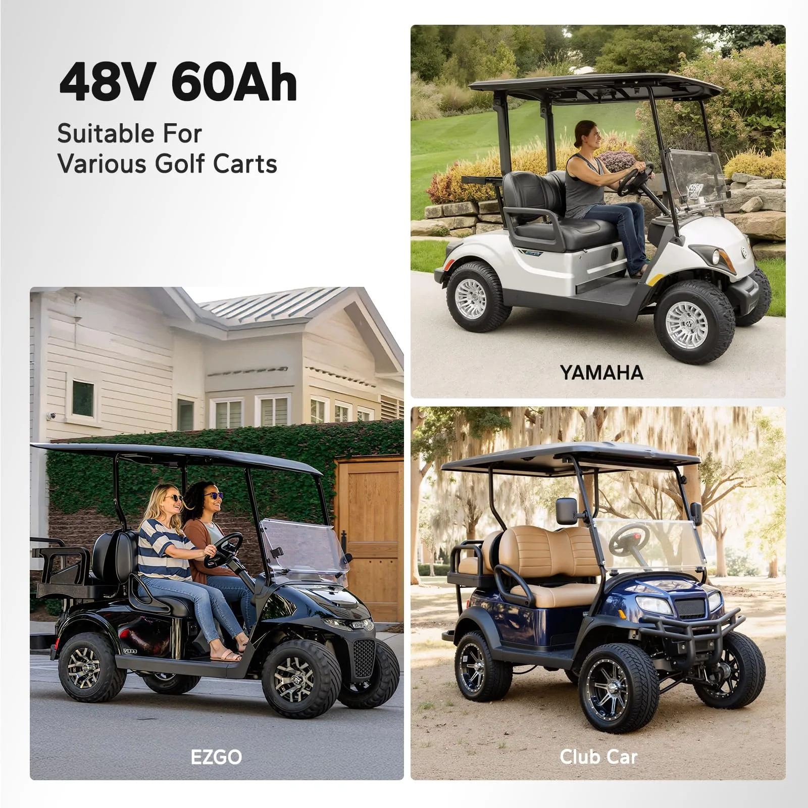 LiTime 51.2V 60Ah Lithium Golf Cart Battery Kit image 3