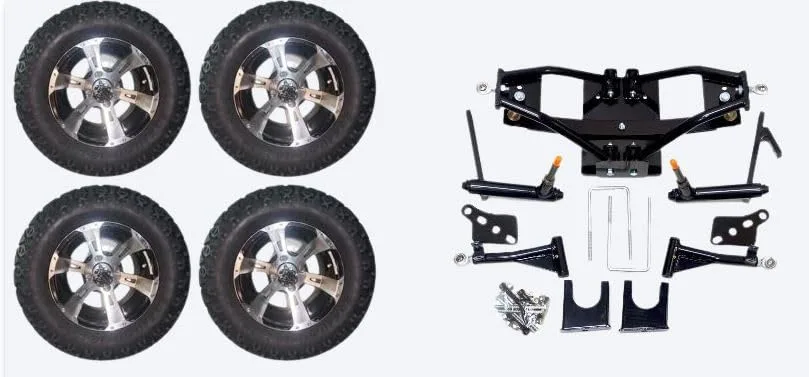 3G K1984-New12 6" A-Arm Lift Kit Combo w/12" Colossus Wheels for Club Car DS 2004+