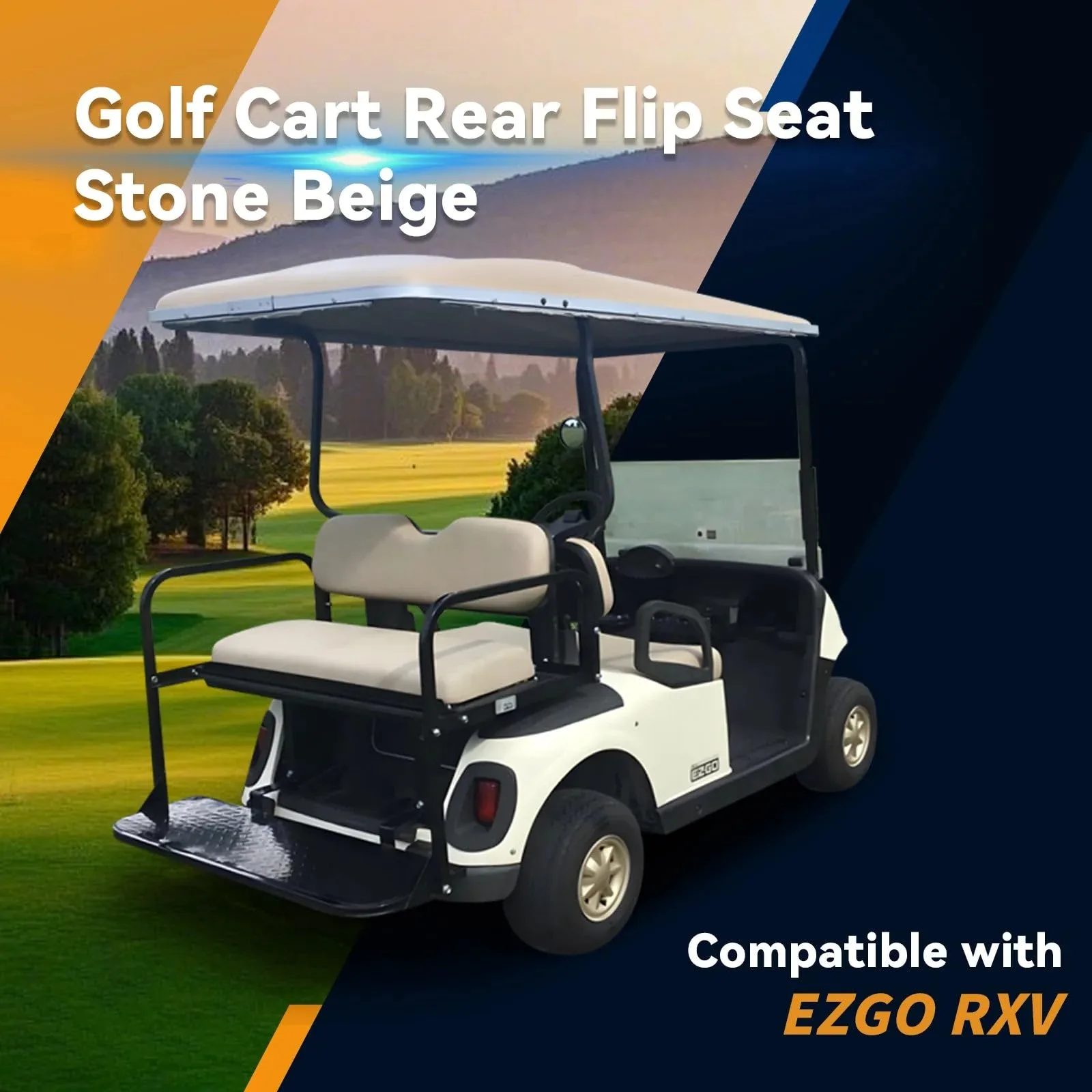Rainier Parts EZGO RXV Flip Seat Kit, Stone Beige image 2