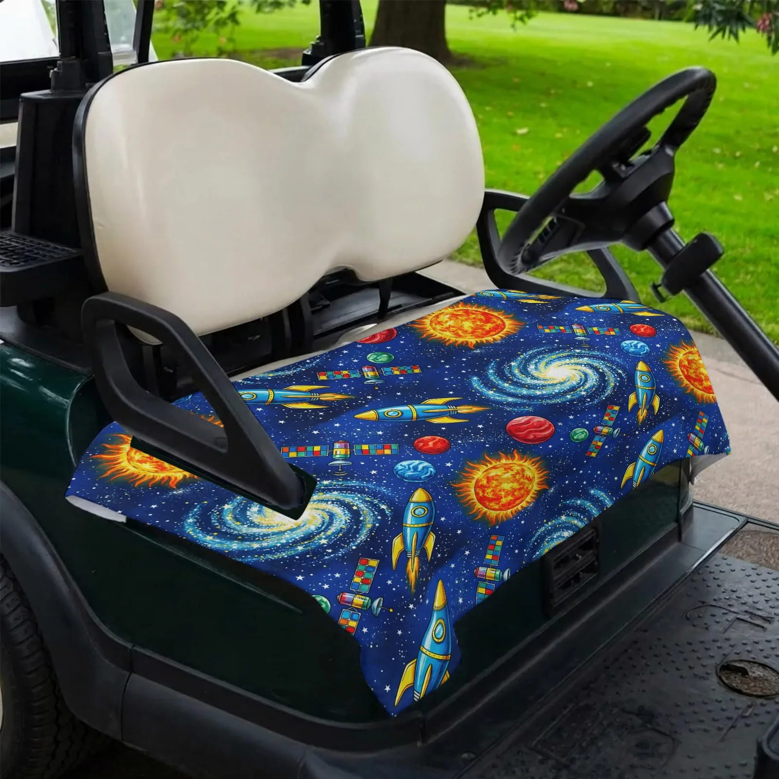 DecorLovee Golf Cart Seat Cover, 51 x 31 in, Blue image 2