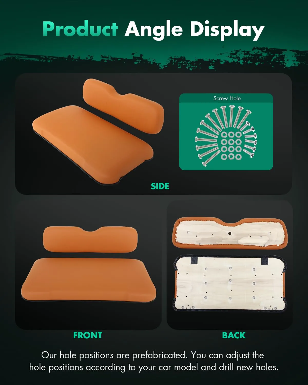 SCITOO Front Seat Cushion Set for E-Z-GO TXT 1994-2013 image 3