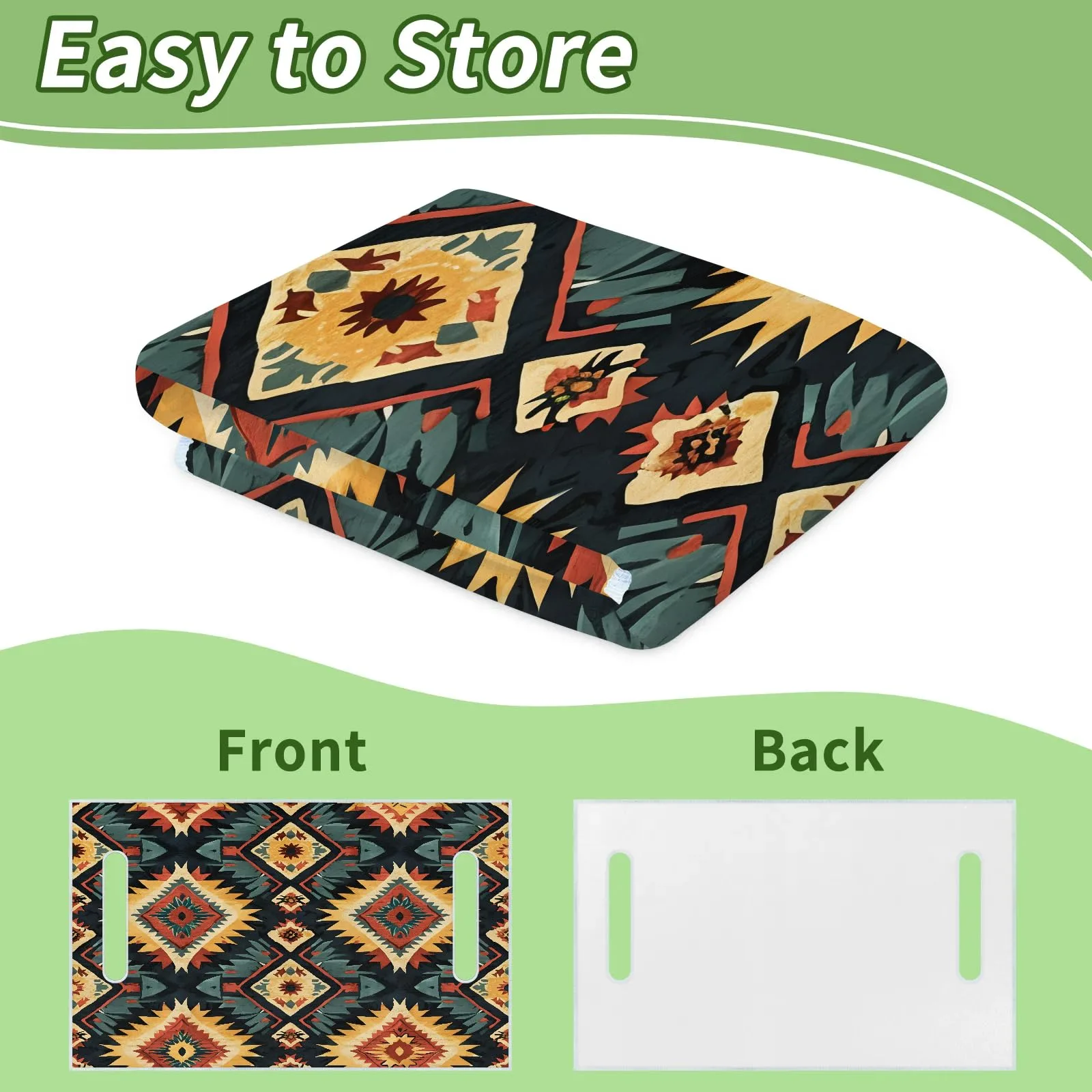 Tiveruda 51" x 31" Floral Universal 2-Person Golf Cart Seat Cover image 4