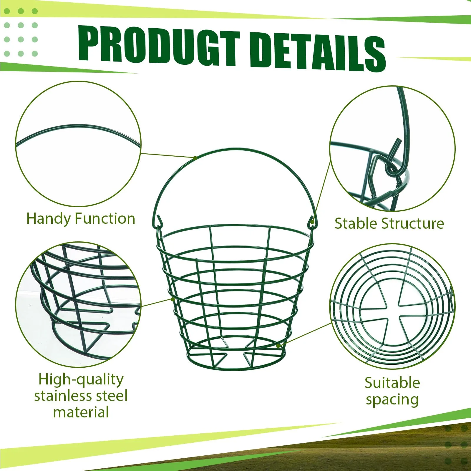 Wettarn Stainless Steel Golf Ball Basket 50-Ball WAY-Wettarn-7025 image 3