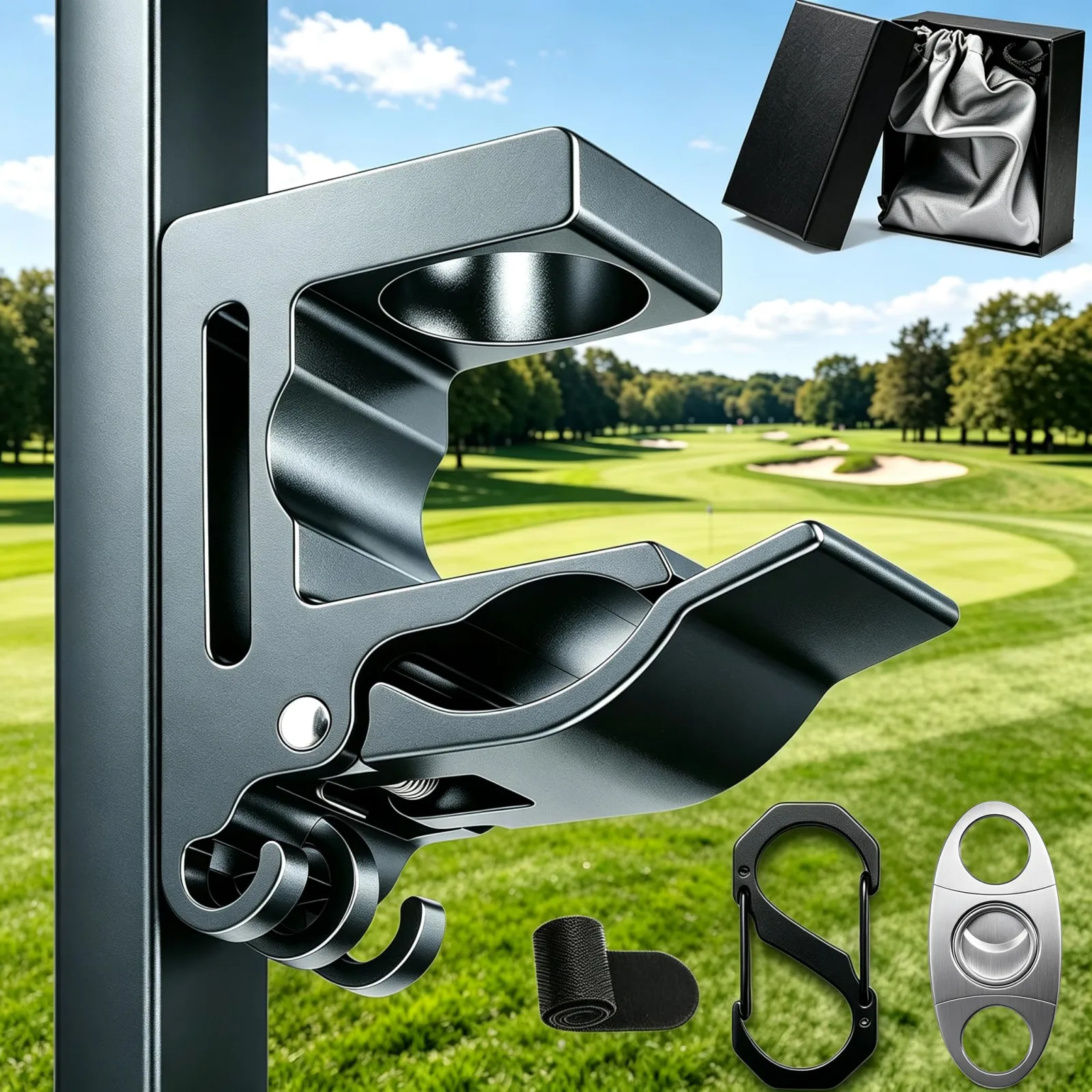 KADDEE Magnetic Golf Cart Clip Holder with Dual Magnets CH001-2 image 2