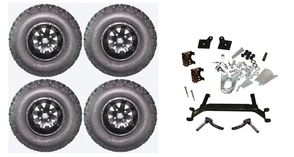 3G 4-Inch Lift Kit with Wheels for E-Z-GO TXT 2001+