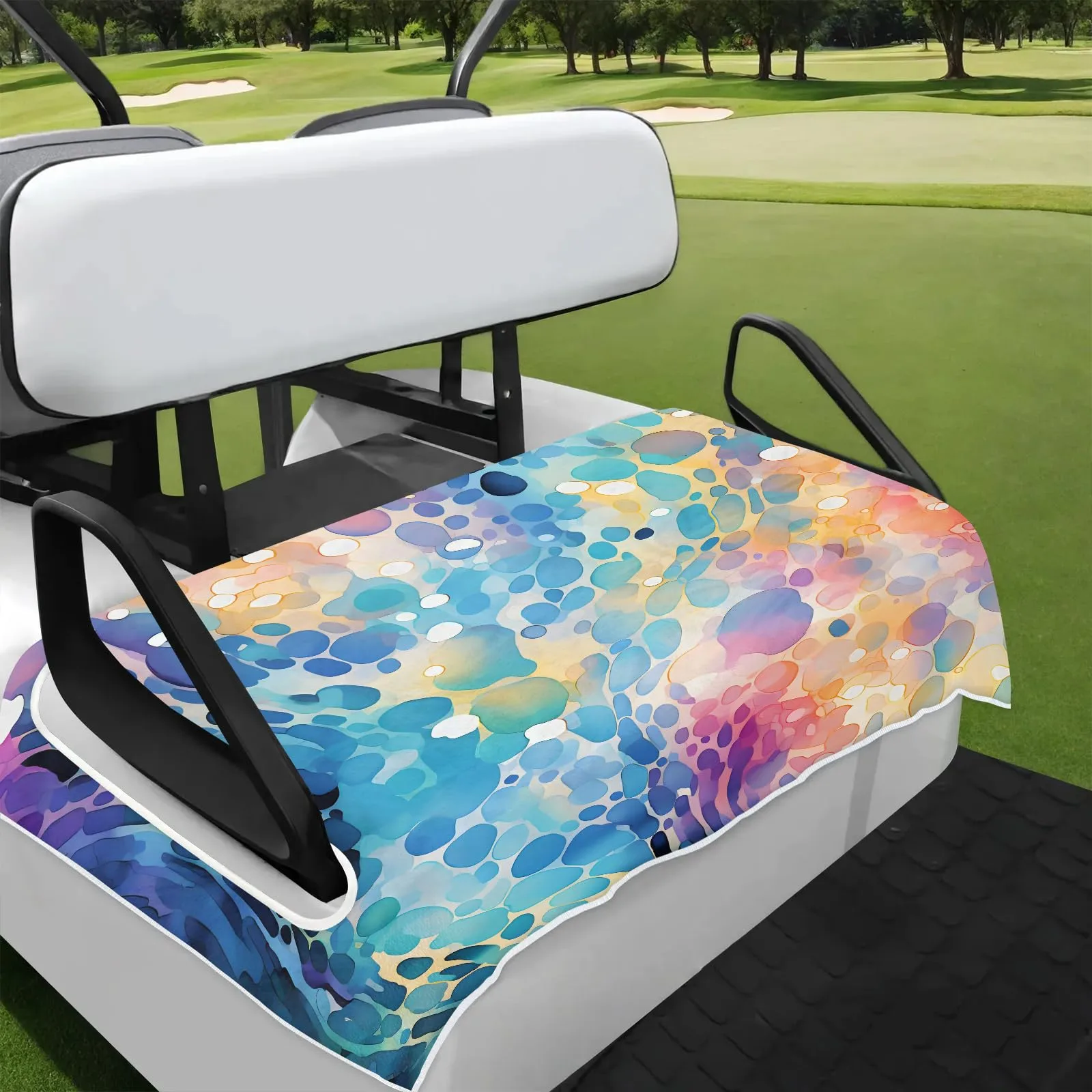 Tiveruda Leopard Golf Cart Seat Cover for Double Seats